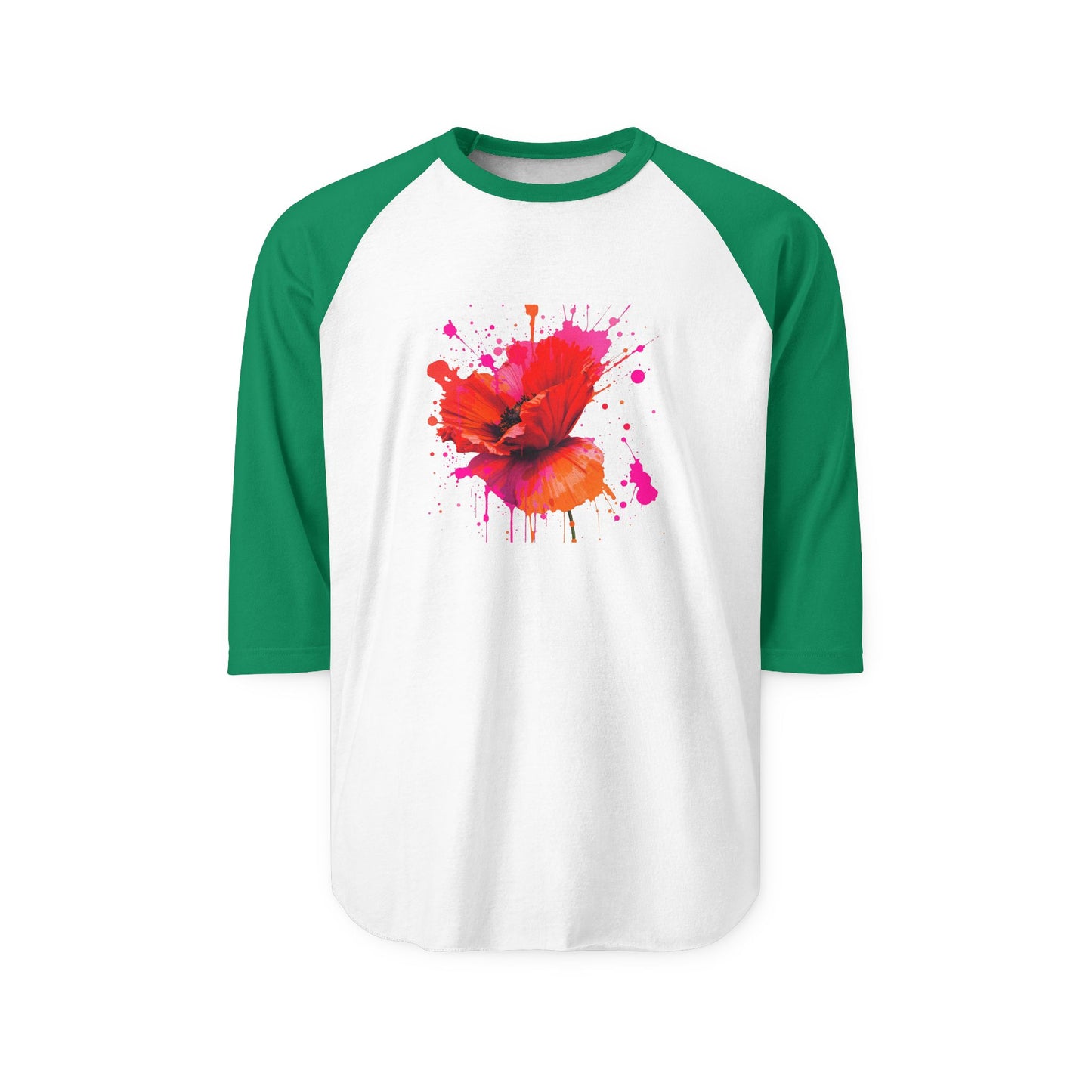 Vibrant Floral Raglan Shirt for Casual Style