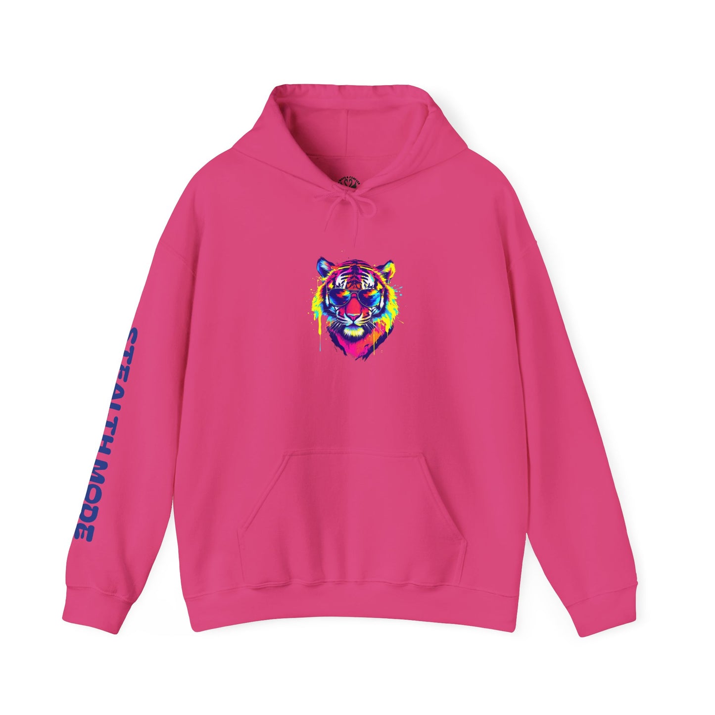 Vibrant Tiger Graphic Hoodie - Unisex Heavy Blend™ with 'STEALTH MODE' Design