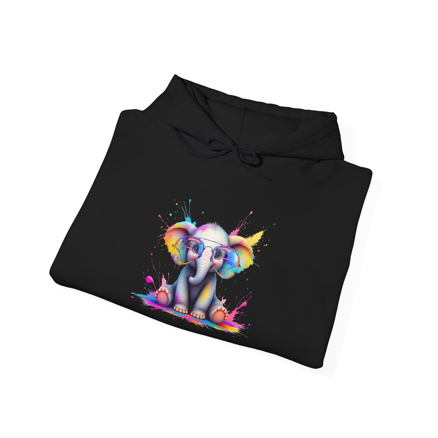 Colorful Elephant Design Unisex Heavy Blend™ Hooded Sweatshirt - Never Forget