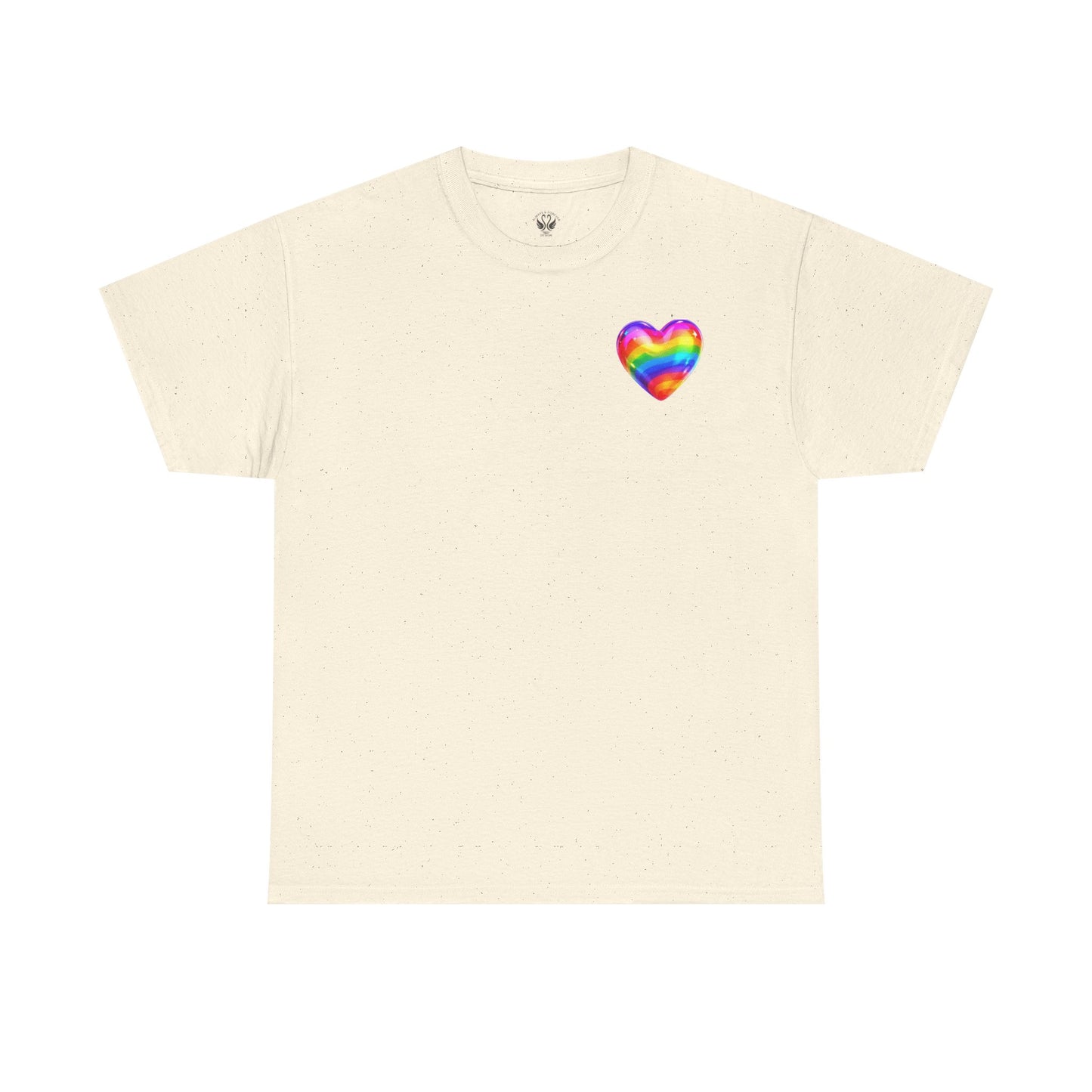 Rainbow Heart Unisex Heavy Cotton Tee - Vibrant LGBT Pride T-Shirt
