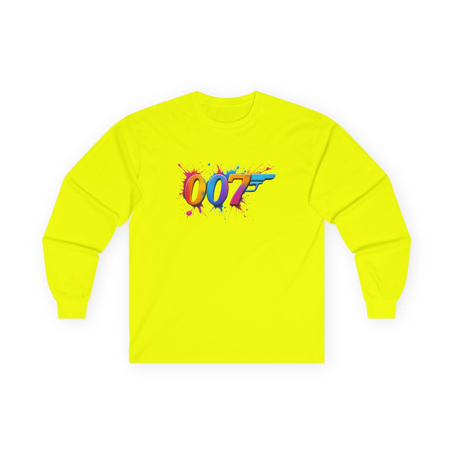 Colorful 007 Long Sleeve Tee - Stylish Unisex Cotton Shirt for Fans
