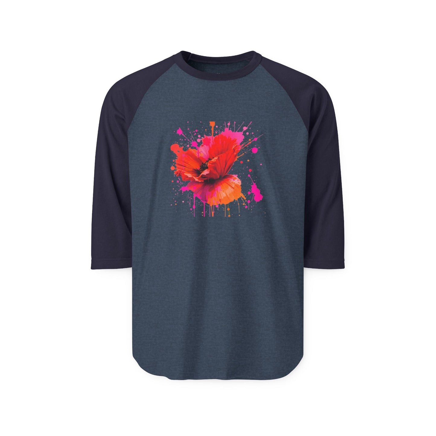 Vibrant Floral Raglan Shirt for Casual Style