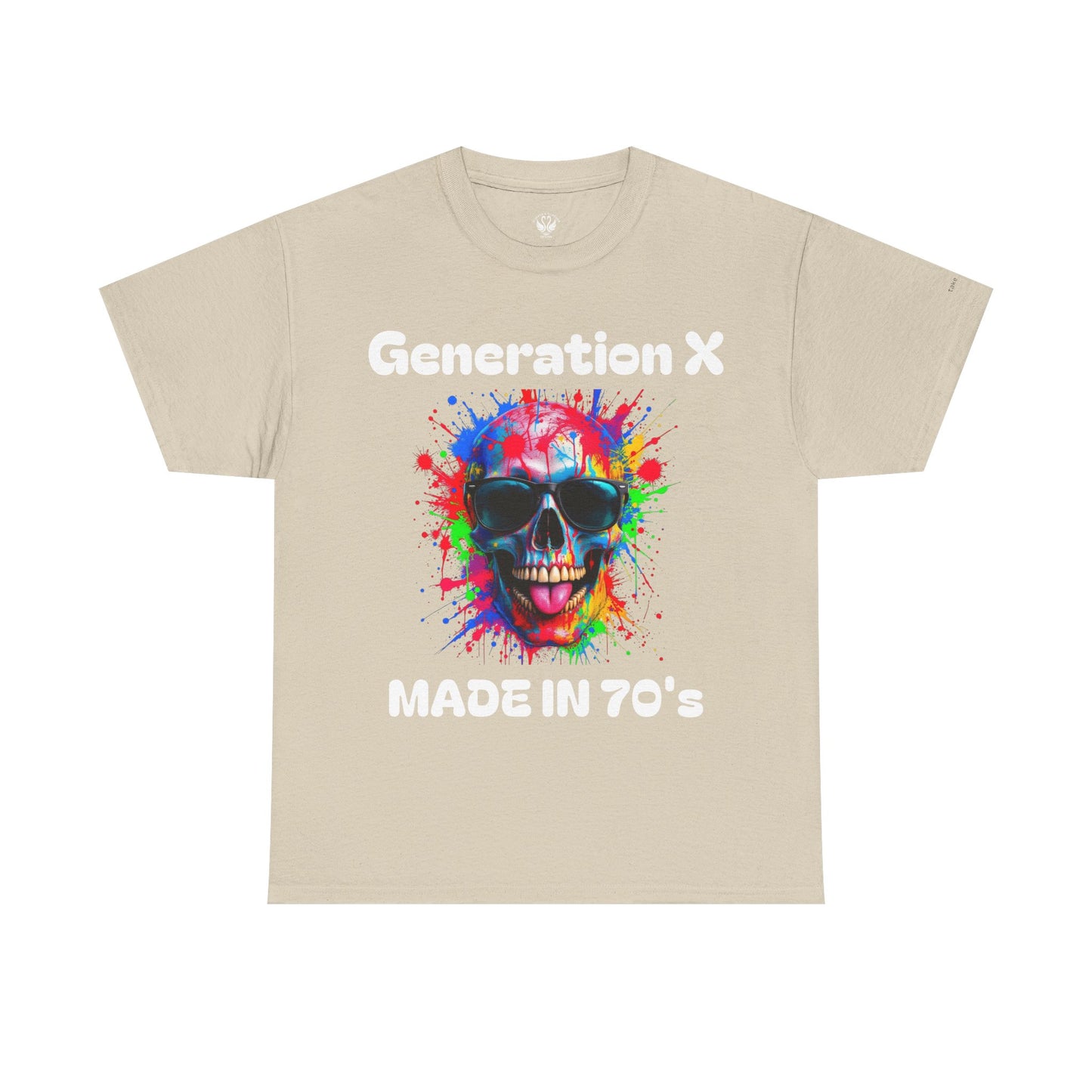 Vibrant Skull Graphic Unisex Heavy Cotton Tee