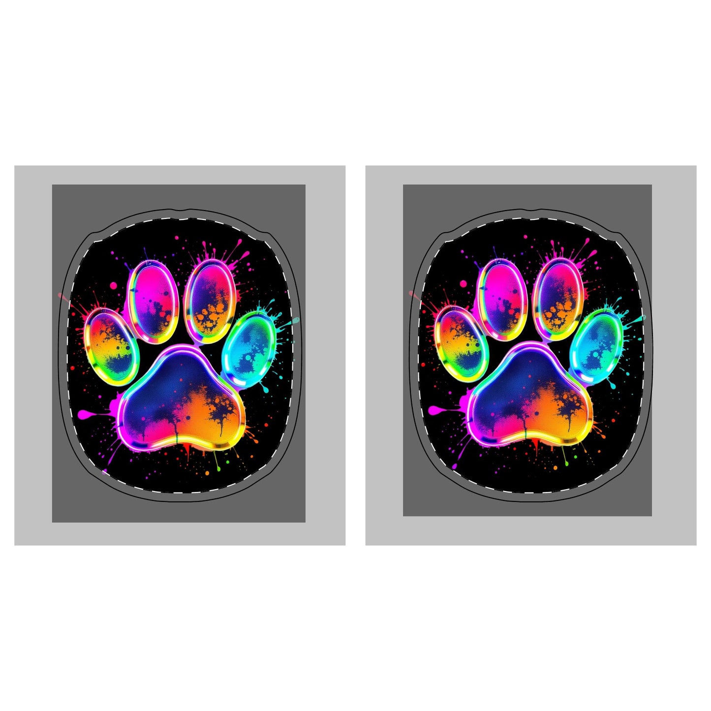 Colorful Paw Print AirPod Max Cases - Vibrant Pet Lover Accessory