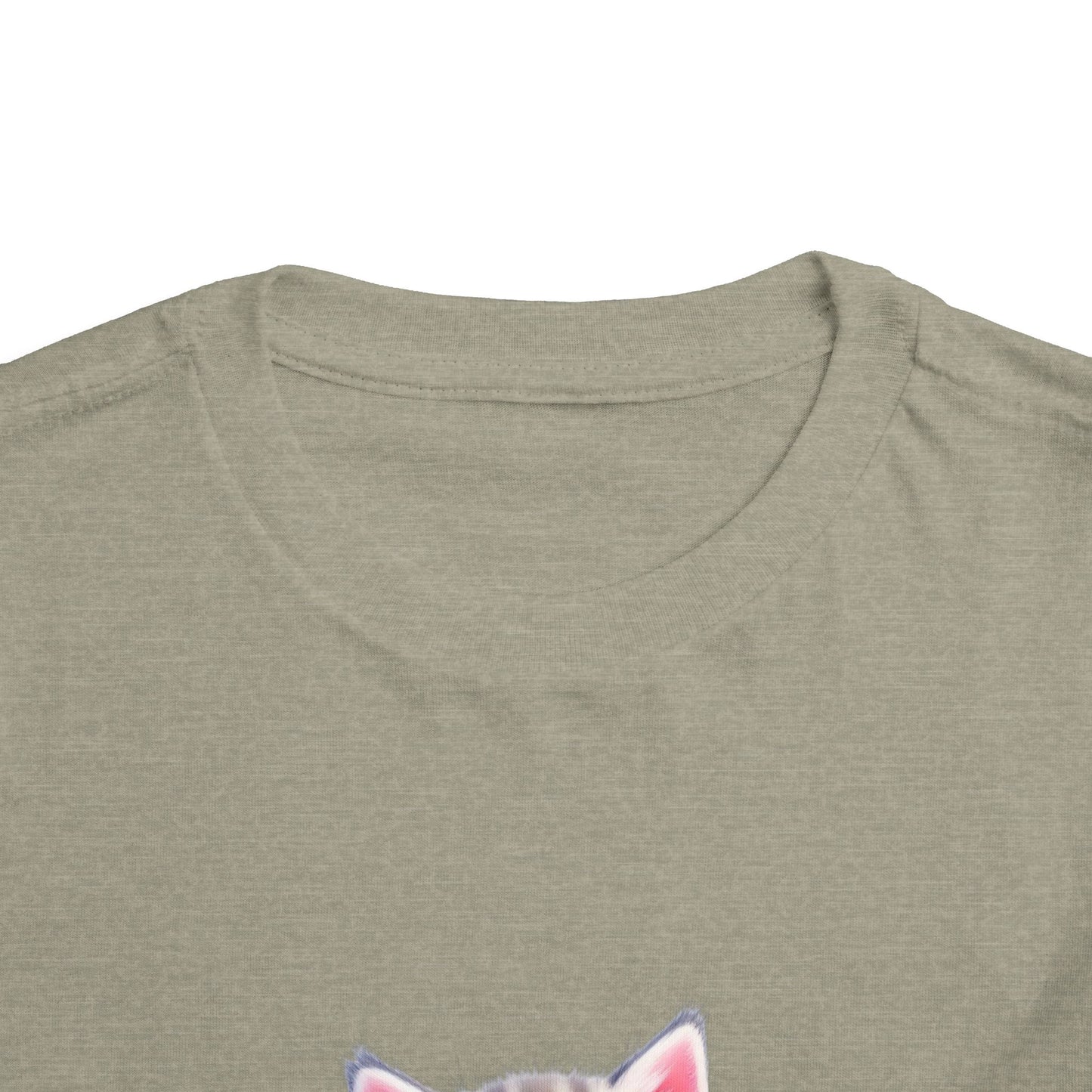 Cute Cat Toddler Tee - Whimsical Graphic Short Sleeve Shirt for Kids