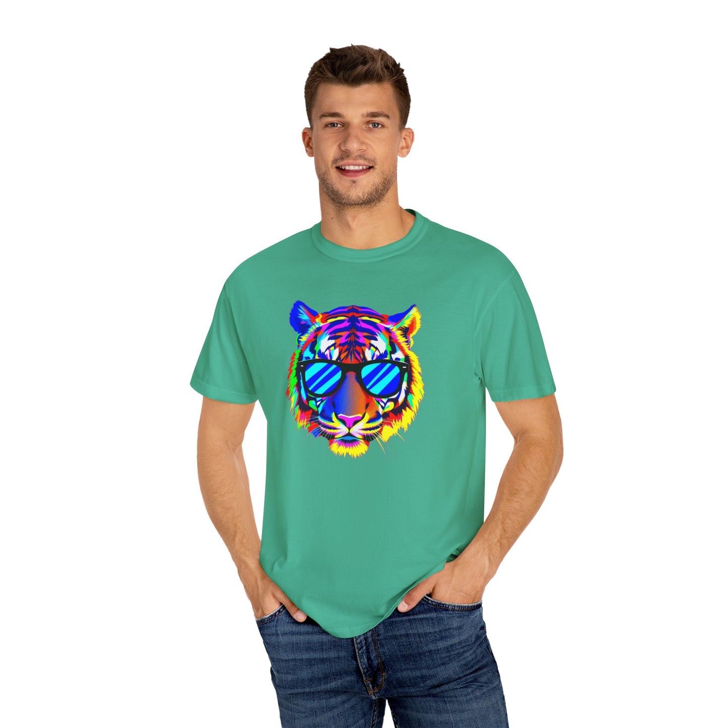 Vibrant Tiger Graphic T-Shirt - Unisex, Cool & Colorful Design