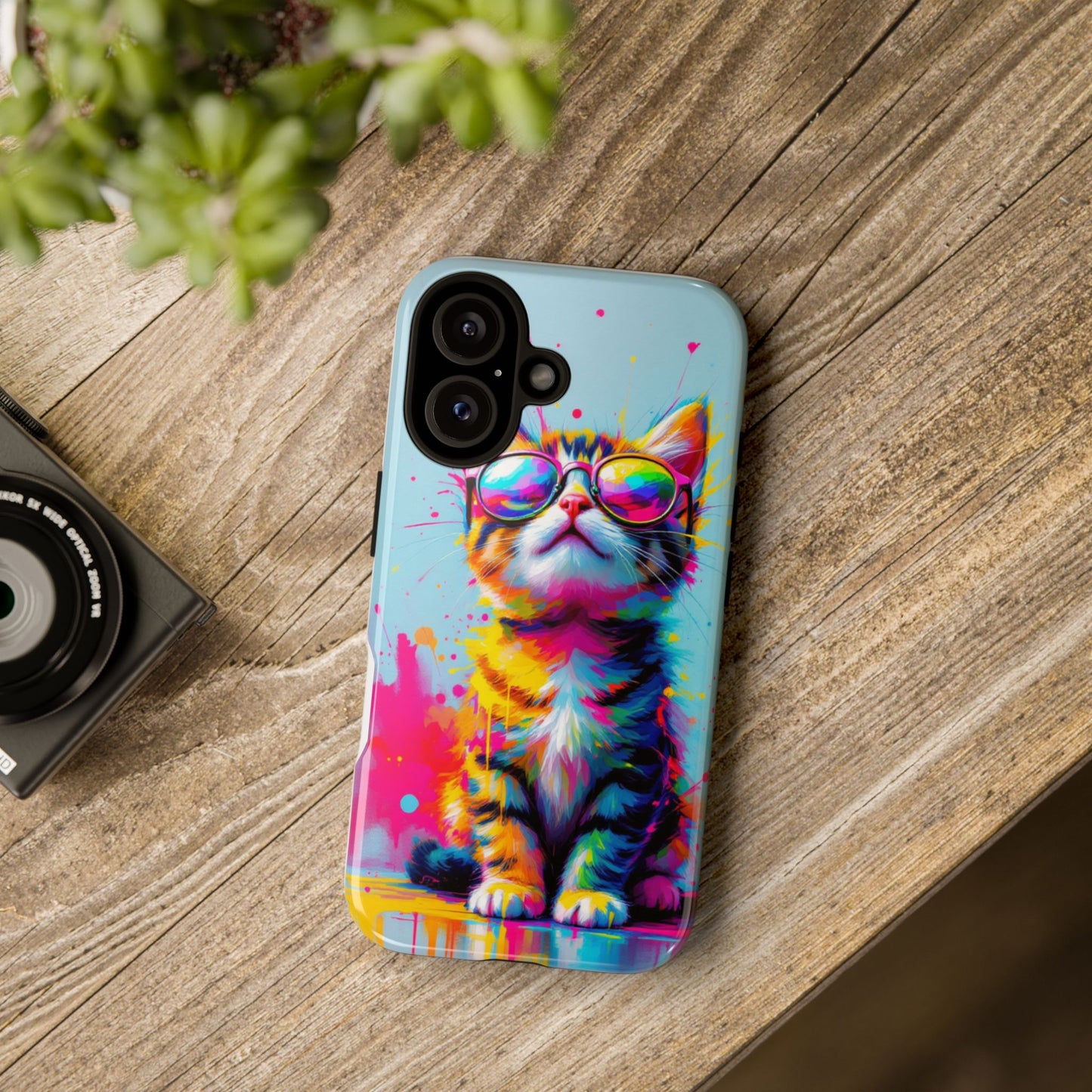 Colorful Cat Phone Case - Tough Cases for Cat Lovers