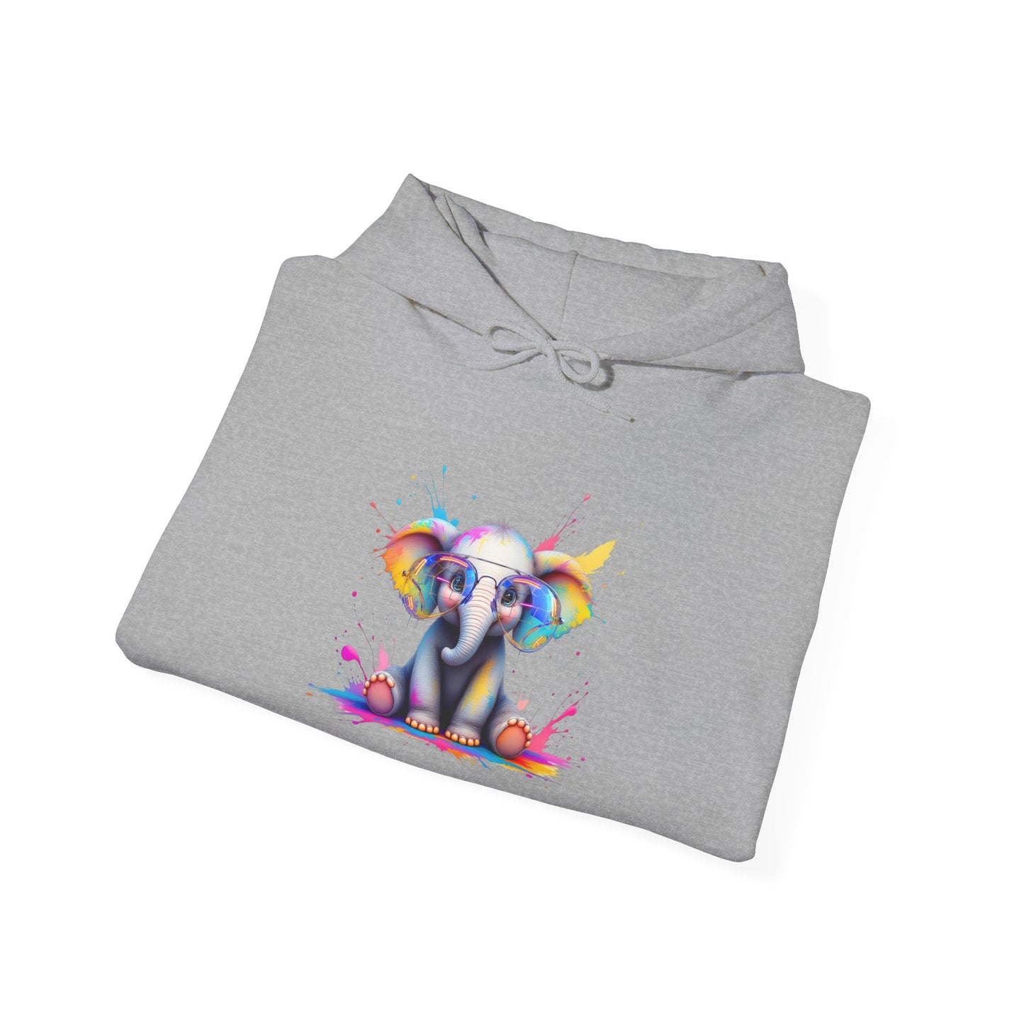 Colorful Elephant Design Unisex Heavy Blend™ Hooded Sweatshirt - Never Forget