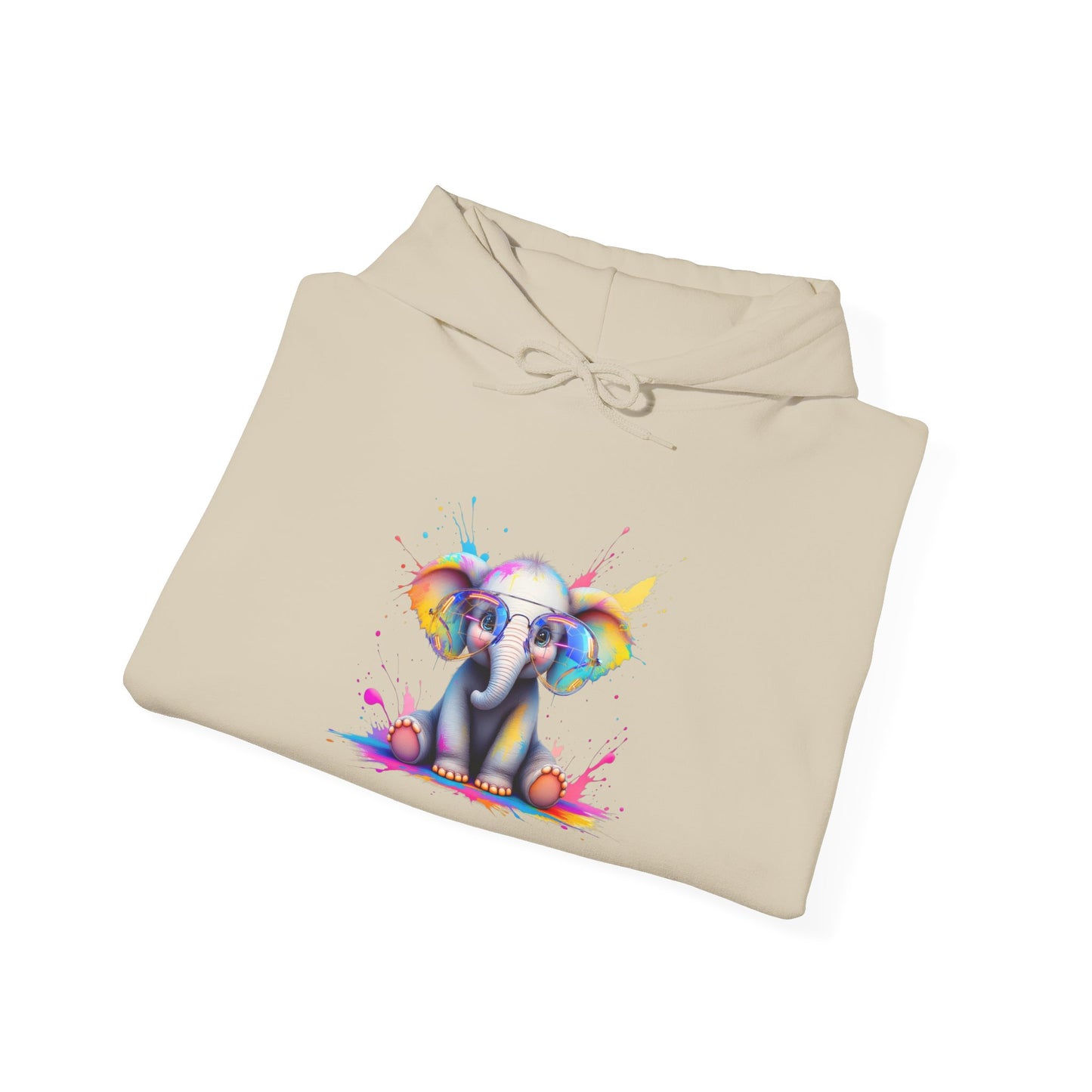 Colorful Elephant Design Unisex Heavy Blend™ Hooded Sweatshirt - Never Forget