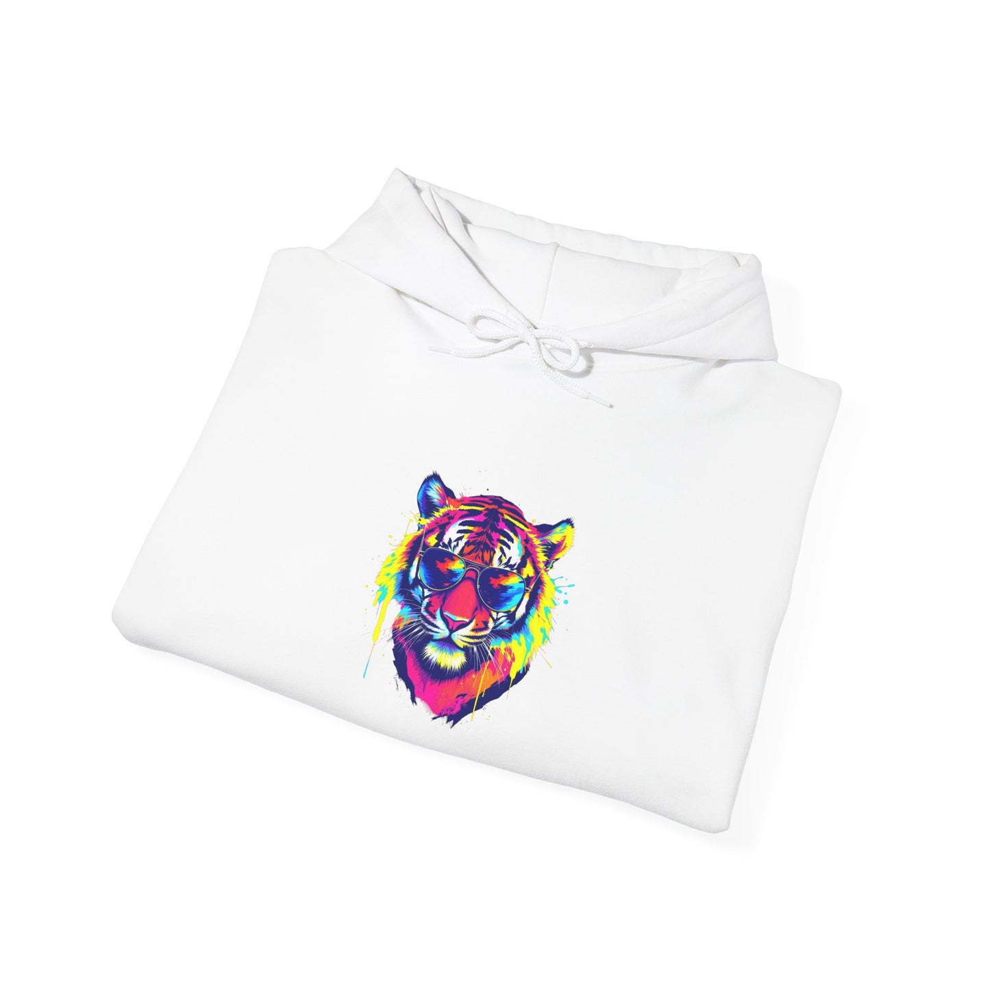 Vibrant Tiger Graphic Hoodie - Unisex Heavy Blend™ with 'STEALTH MODE' Design