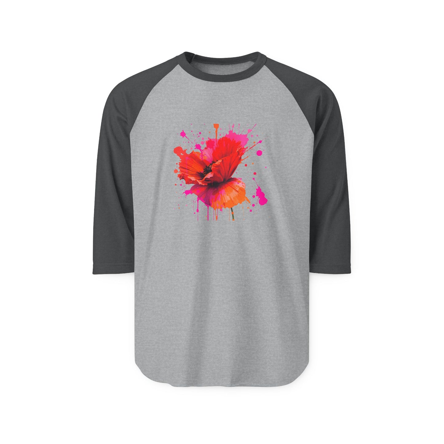 Vibrant Floral Raglan Shirt for Casual Style