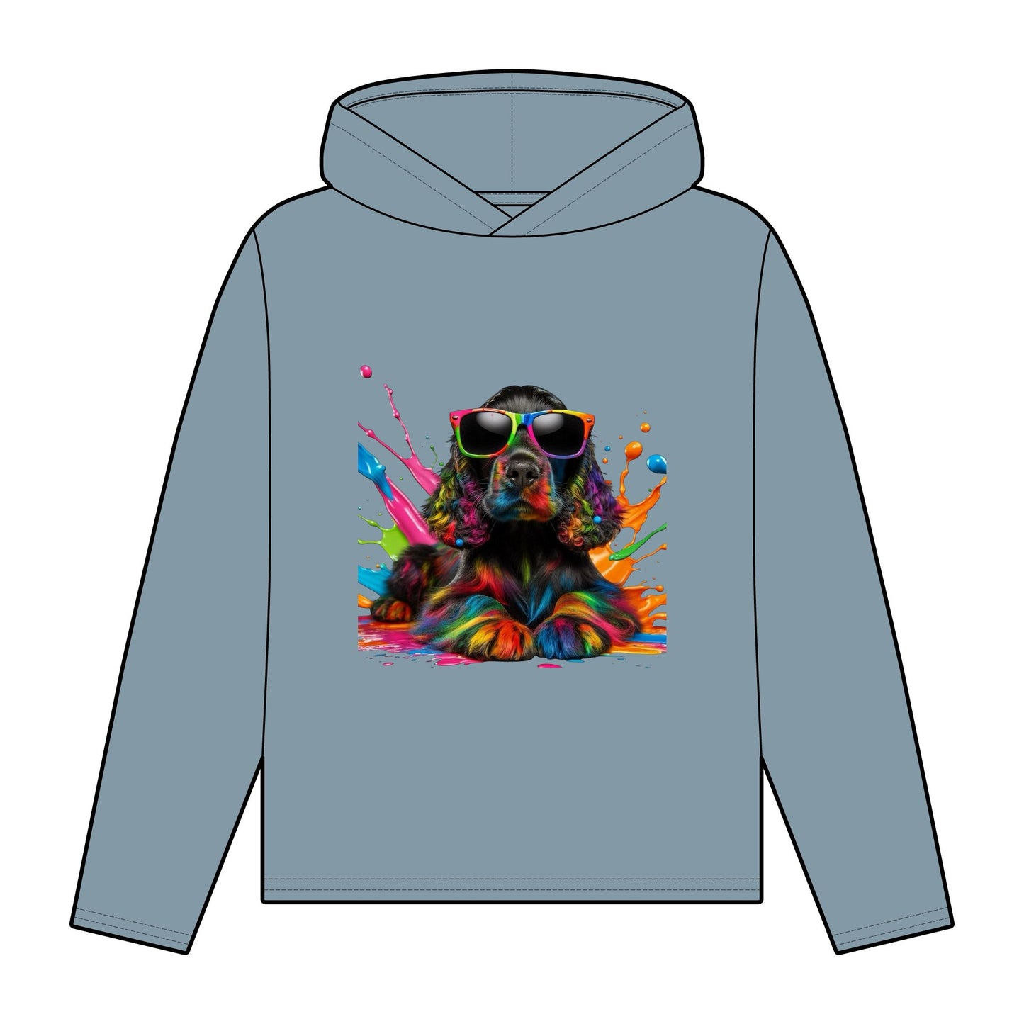 Colorful Dog Art Women's Organic Relaxed Fit Hoodie - Perfect Gift for Dog Lovers
