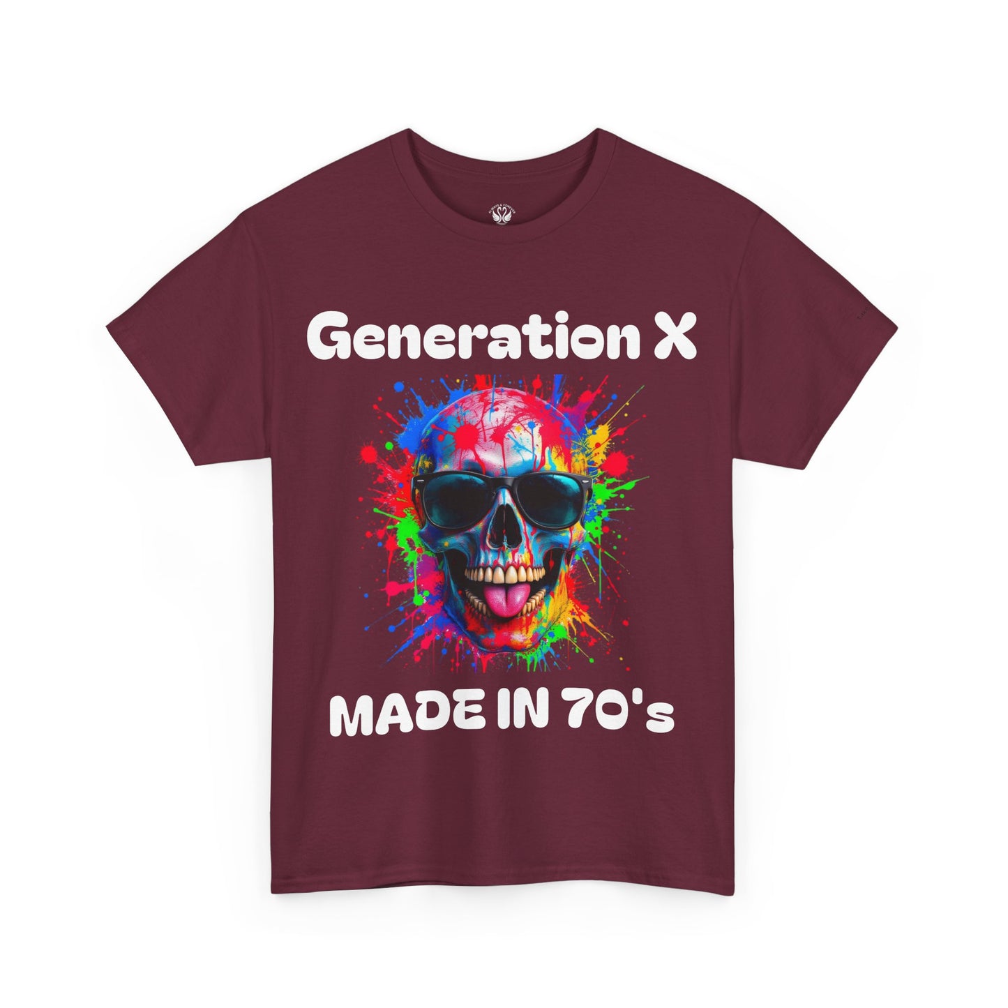Vibrant Skull Graphic Unisex Heavy Cotton Tee