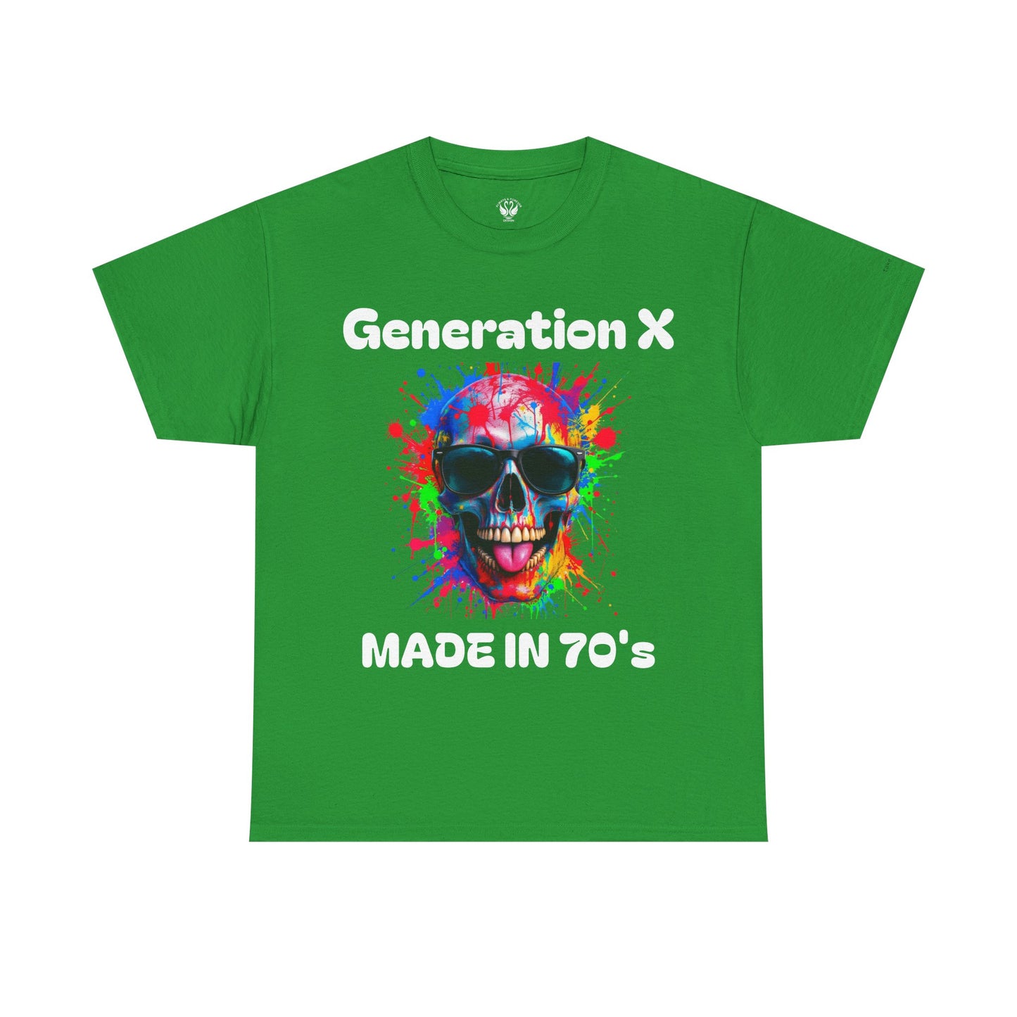 Vibrant Skull Graphic Unisex Heavy Cotton Tee