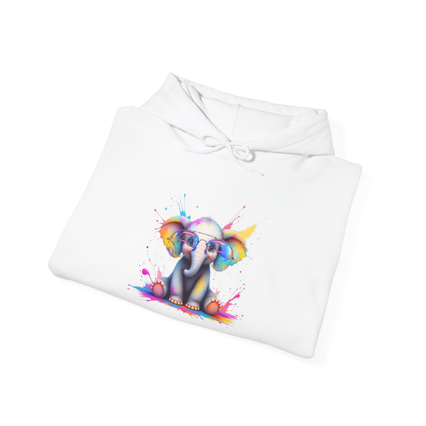 Colorful Elephant Design Unisex Heavy Blend™ Hooded Sweatshirt - Never Forget