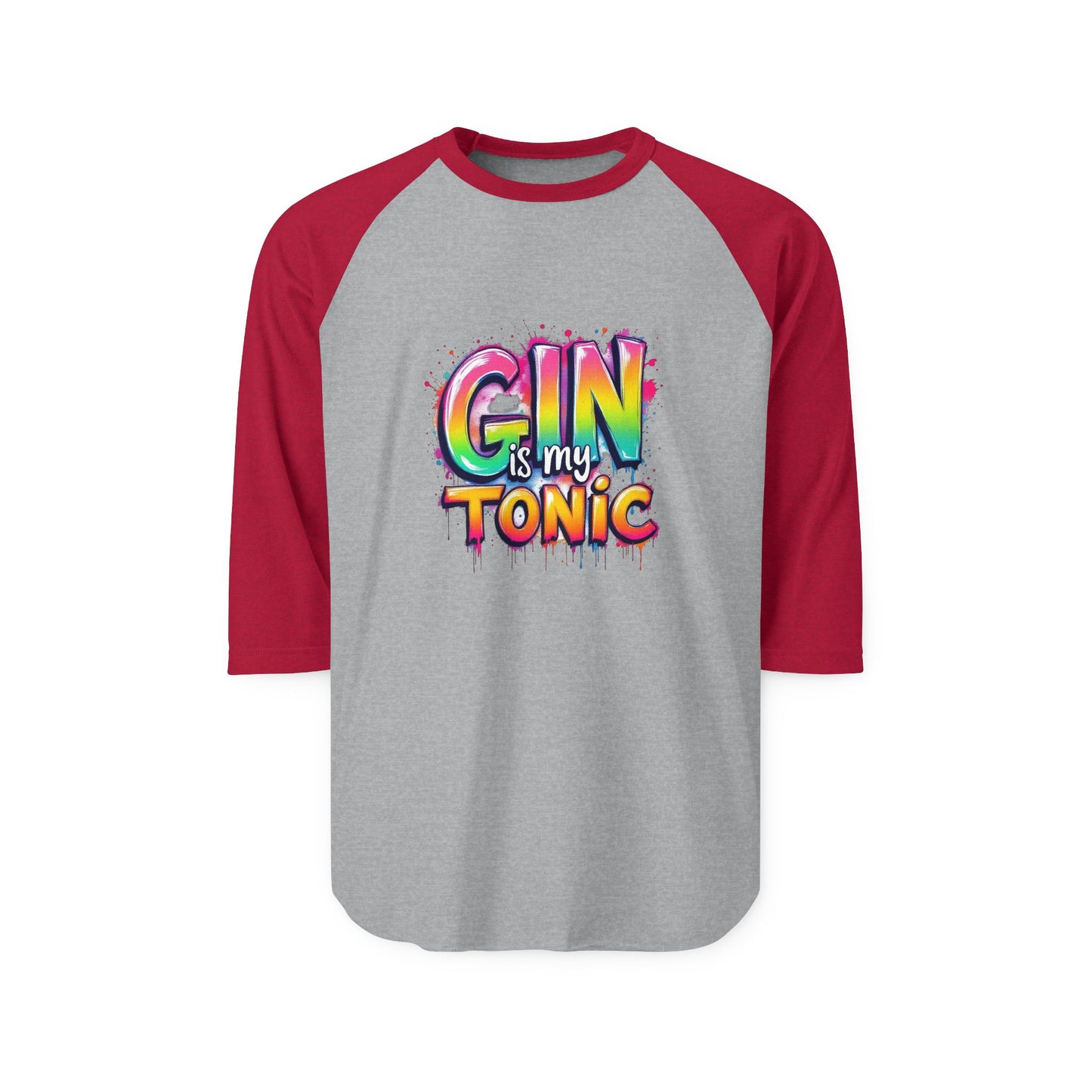 Colorful Paw Print Unisex Raglan Shirt - Animal Lover Tee