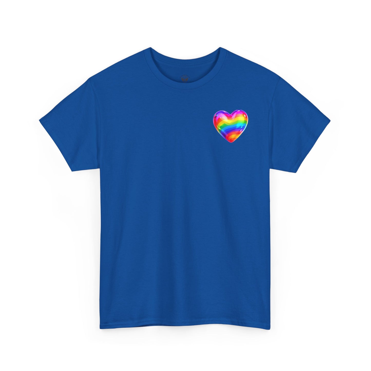 Rainbow Heart Unisex Heavy Cotton Tee - Vibrant LGBT Pride T-Shirt