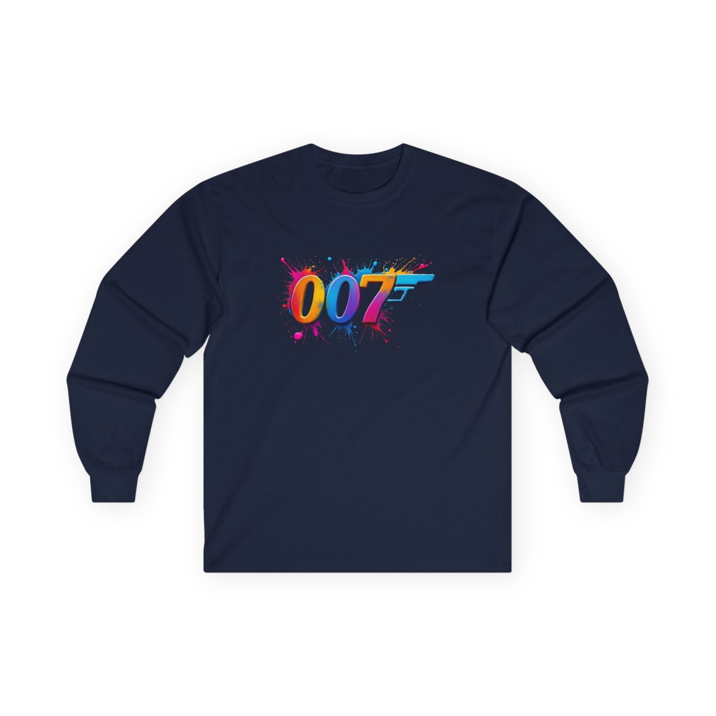 Colorful 007 Long Sleeve Tee - Stylish Unisex Cotton Shirt for Fans