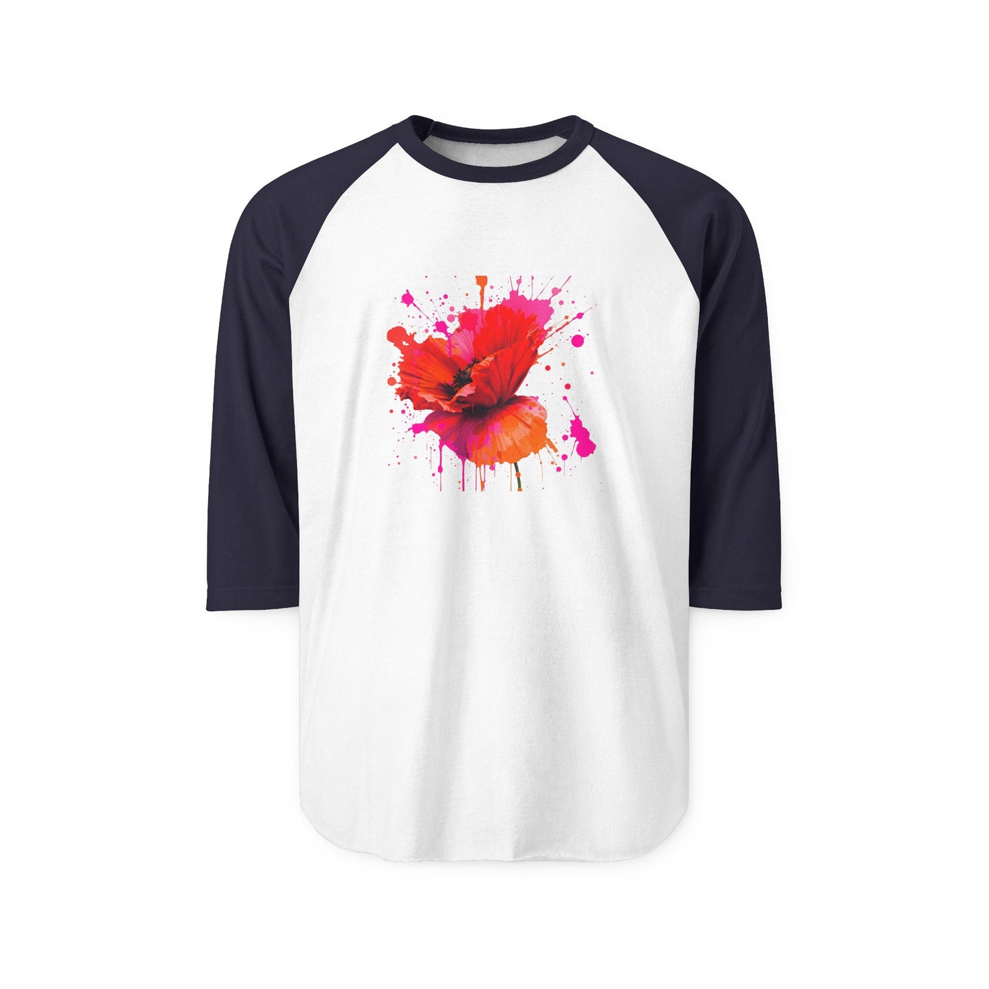 Vibrant Floral Raglan Shirt for Casual Style