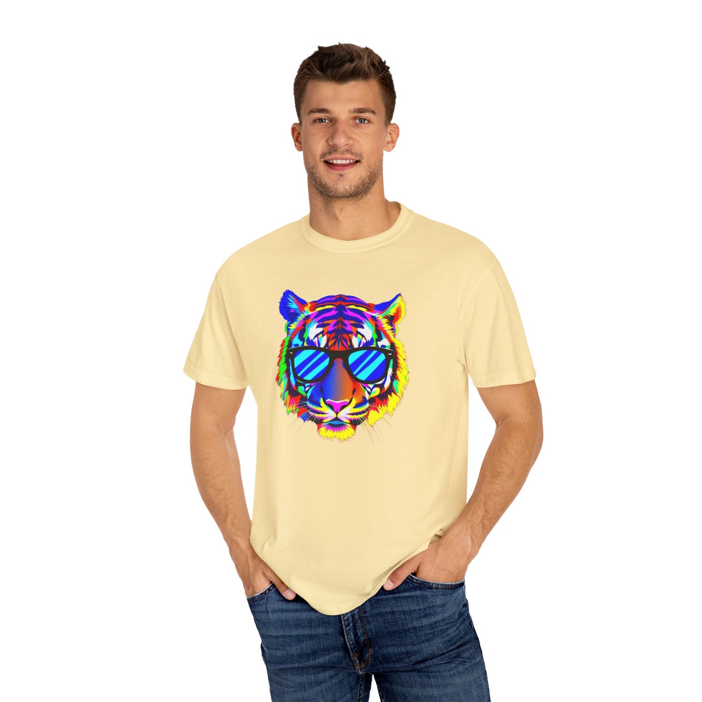 Vibrant Tiger Graphic T-Shirt - Unisex, Cool & Colorful Design