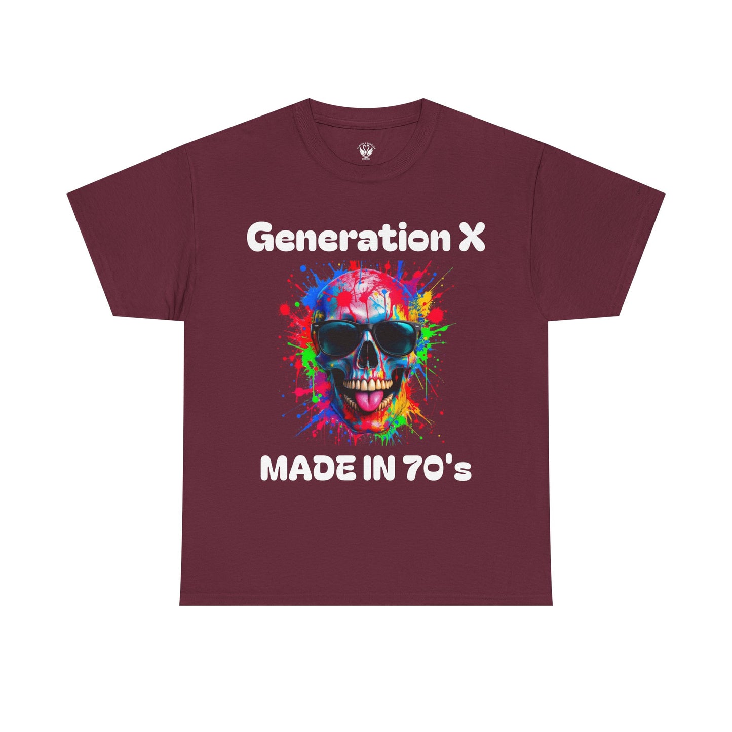 Vibrant Skull Graphic Unisex Heavy Cotton Tee