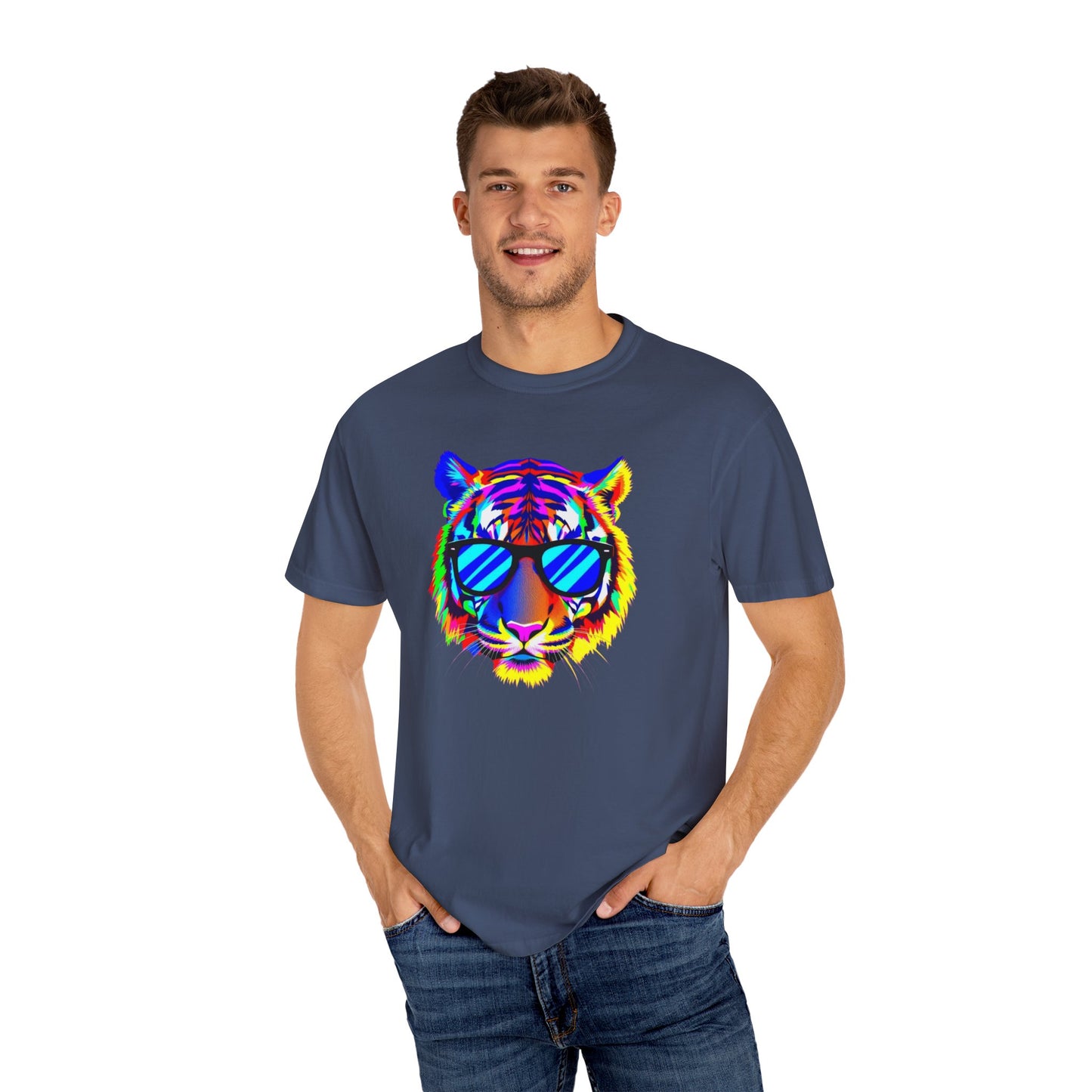 Vibrant Tiger Graphic T-Shirt - Unisex, Cool & Colorful Design