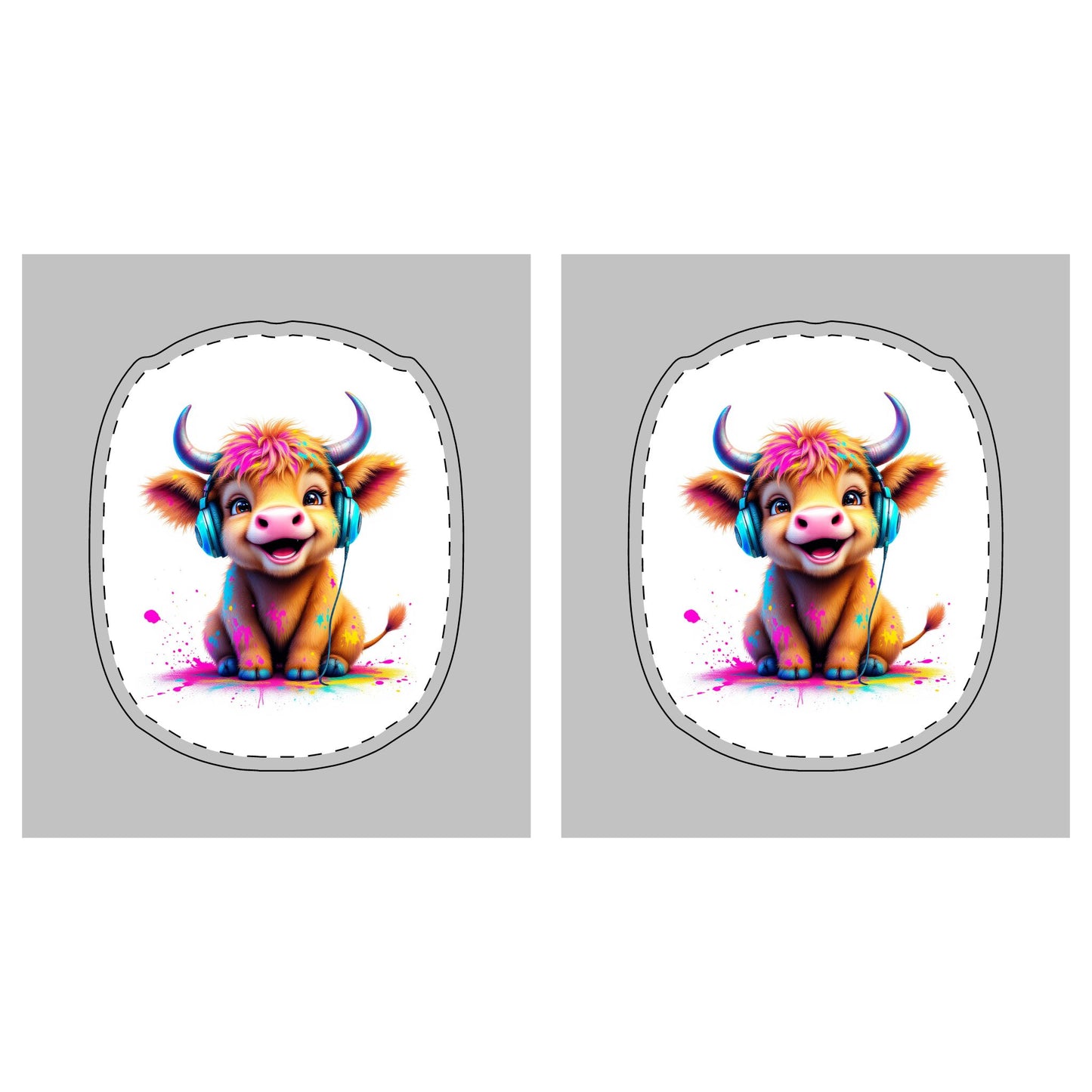 Cute Cow AirPod Max Cases with Headphones Design