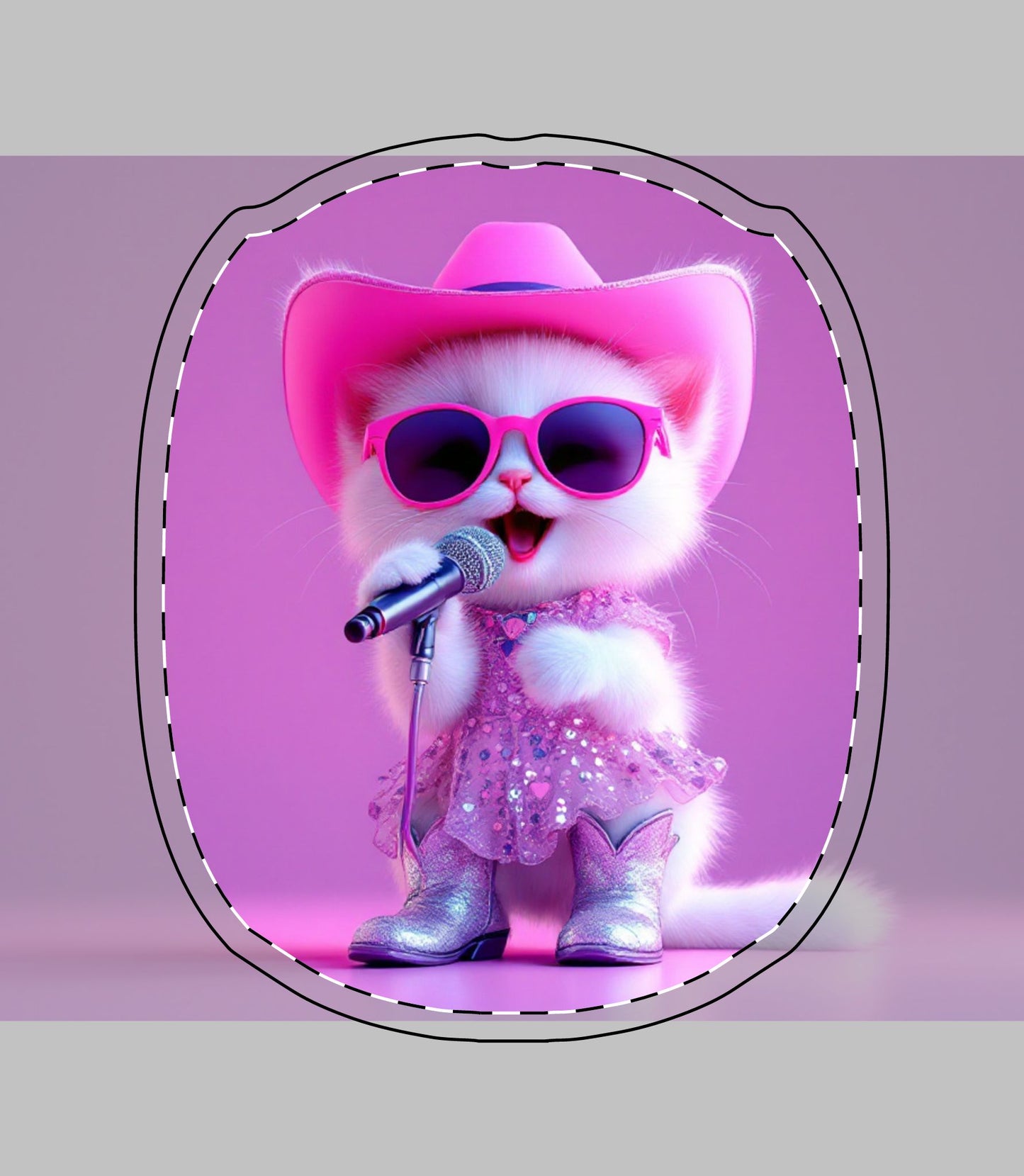 Cute Cat AirPod Max Case - Pink Glamour Design for Pet Lovers