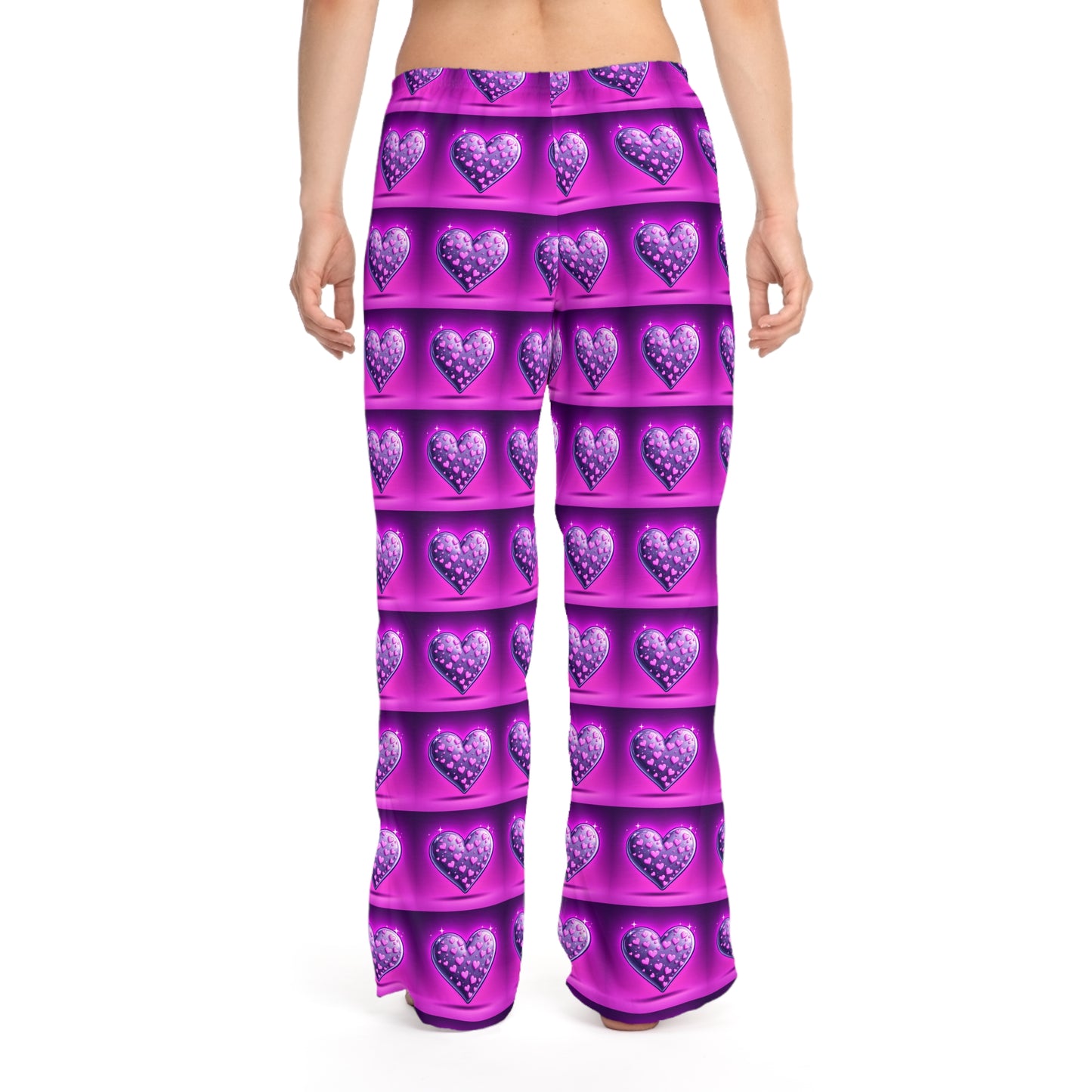 Cozy Heart Pattern Women's Pajama Pants - Perfect for Valentine's Day & Relaxing Nights
