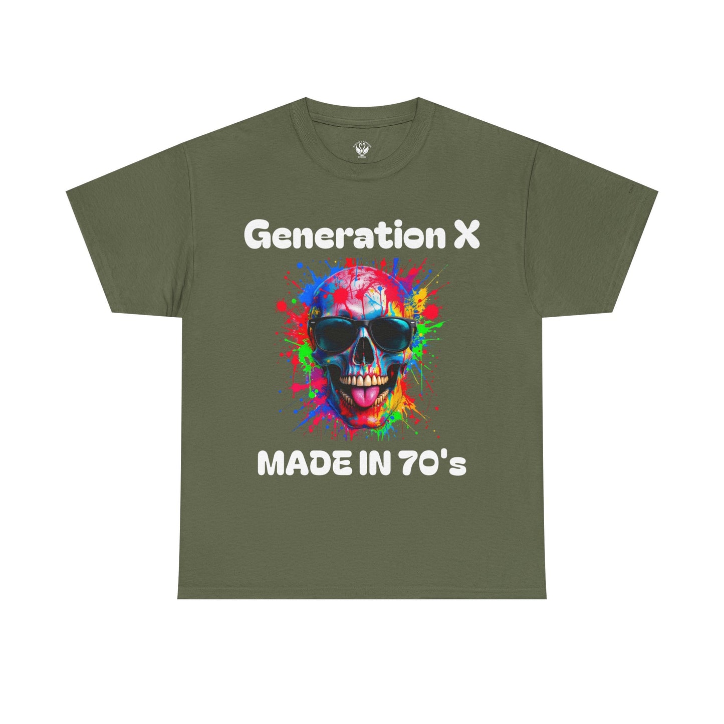 Vibrant Skull Graphic Unisex Heavy Cotton Tee