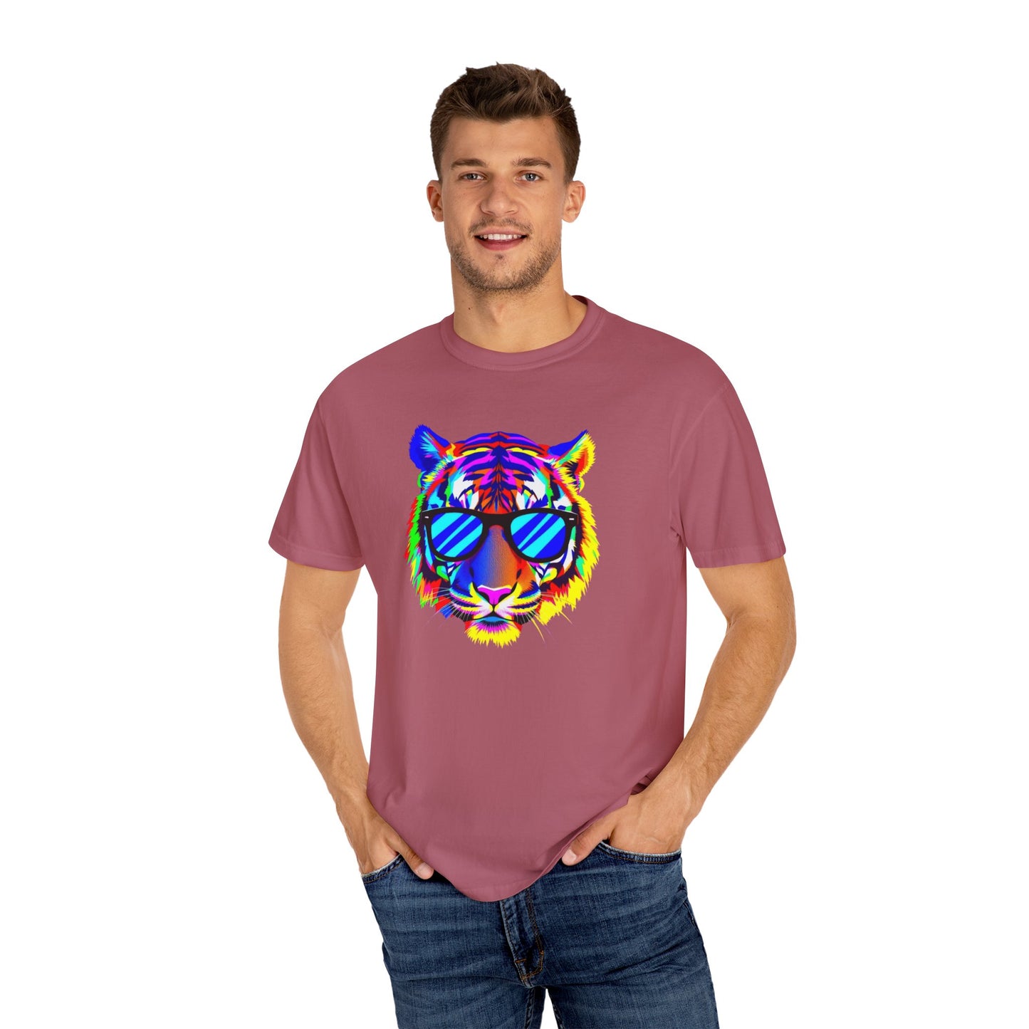 Vibrant Tiger Graphic T-Shirt - Unisex, Cool & Colorful Design