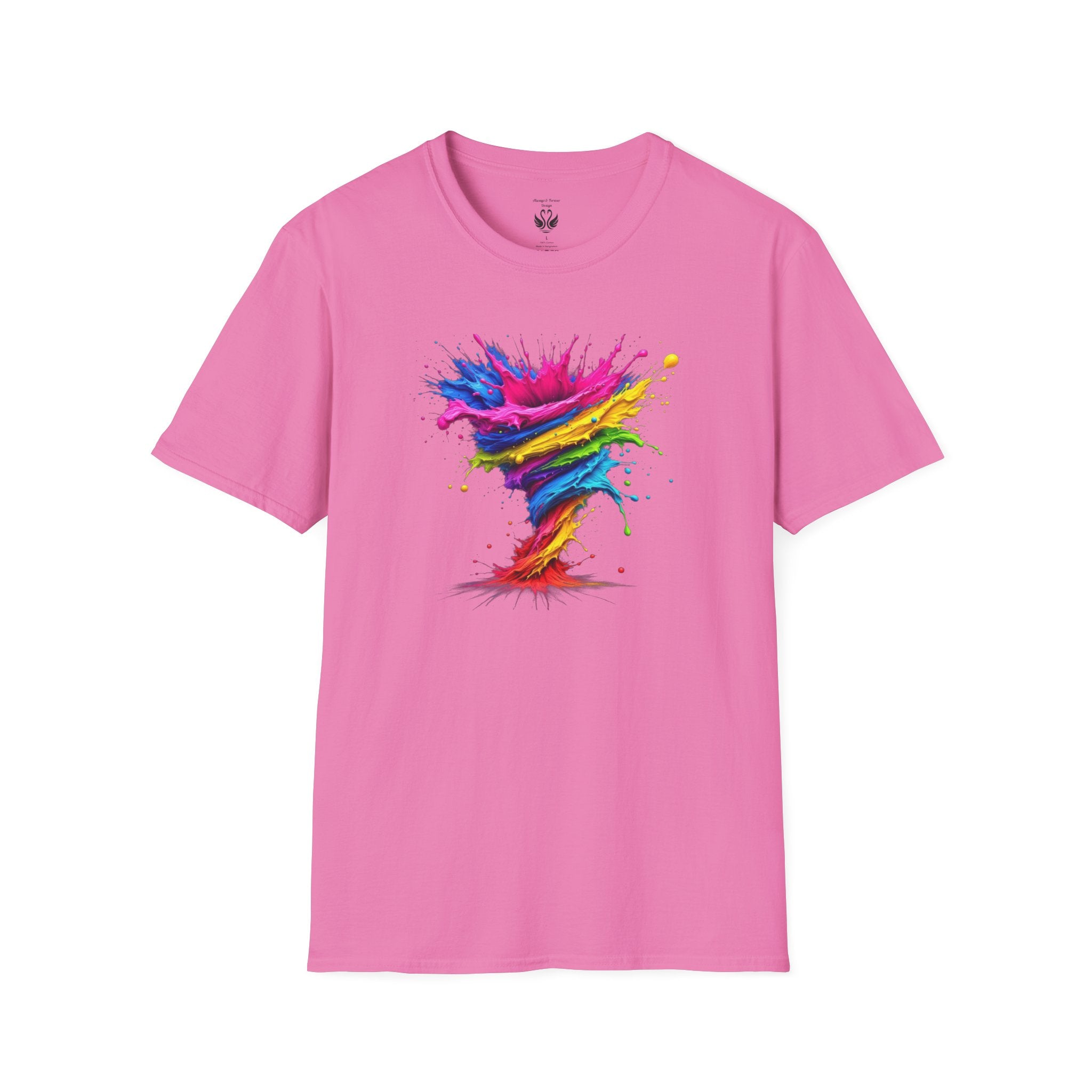 Vibrant Splash Art Tee, Colorful Unisex T-Shirt, Fun Graphic Tee, Summer Festival Top, Gift for Art Lovers, Casual Everyday Wear