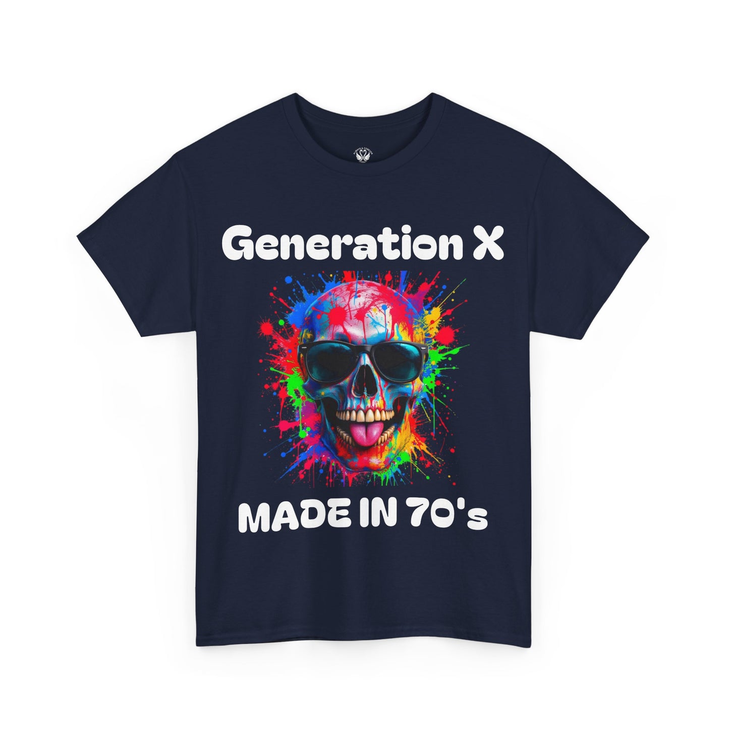 Vibrant Skull Graphic Unisex Heavy Cotton Tee