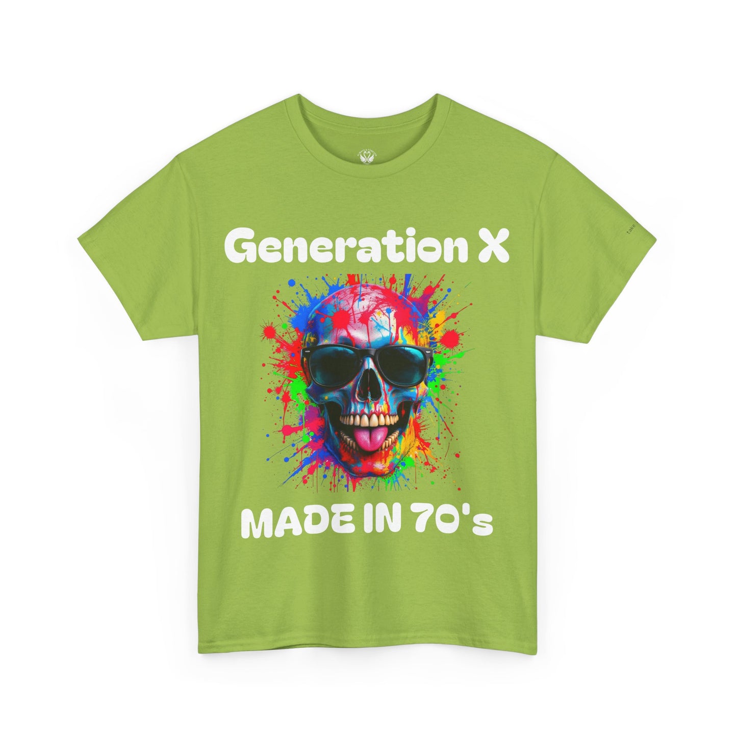 Vibrant Skull Graphic Unisex Heavy Cotton Tee