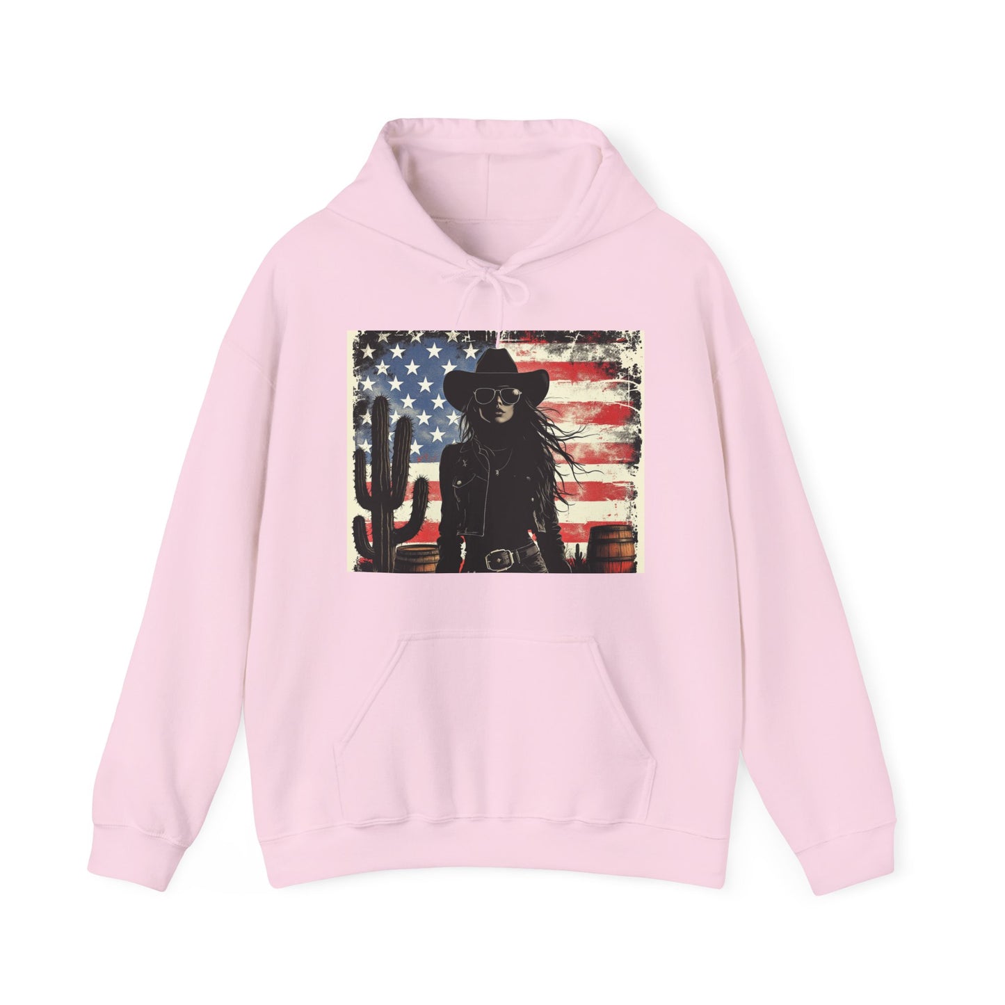 Vintage Western Style Hoodie with Cowboy Graphic