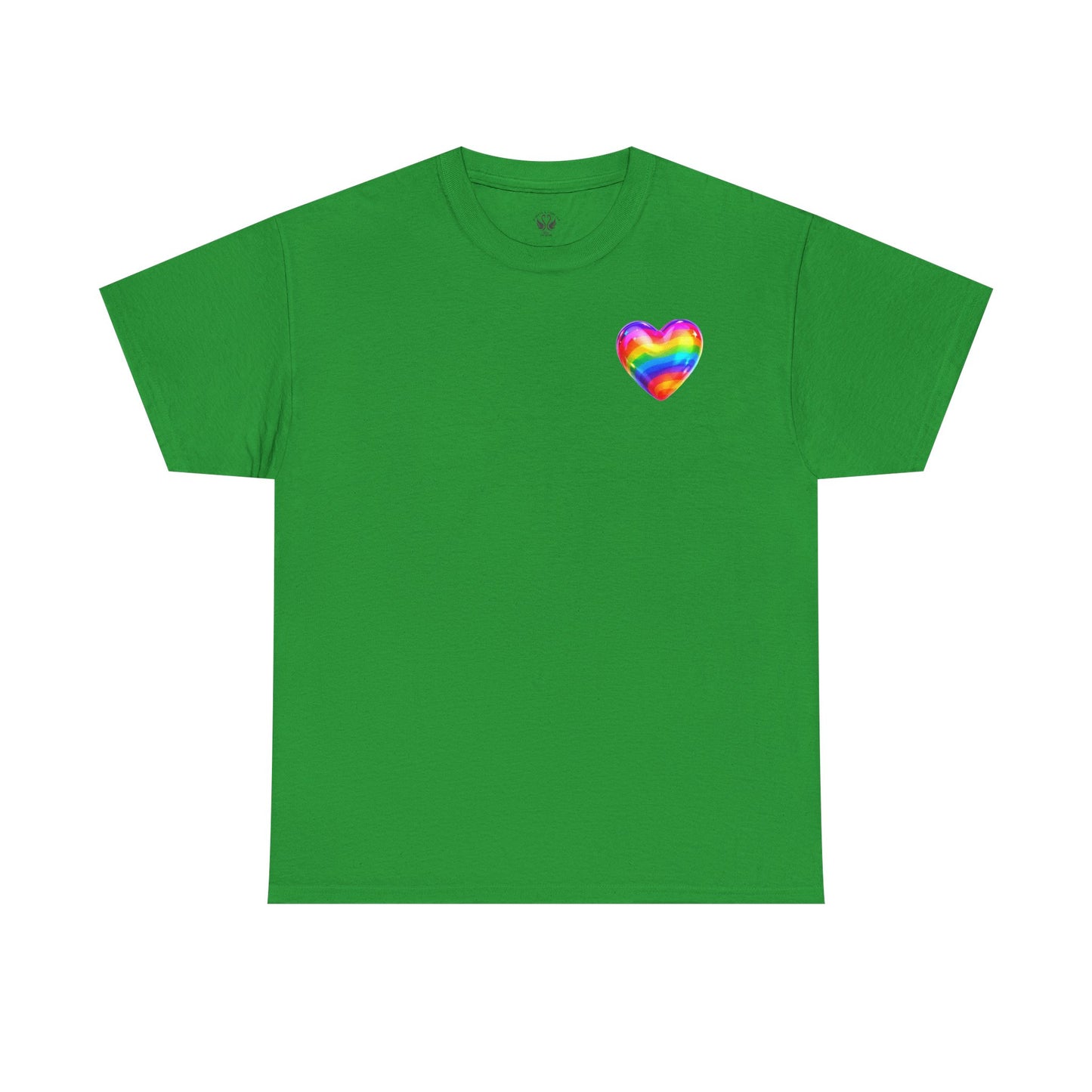 Rainbow Heart Unisex Heavy Cotton Tee - Vibrant LGBT Pride T-Shirt