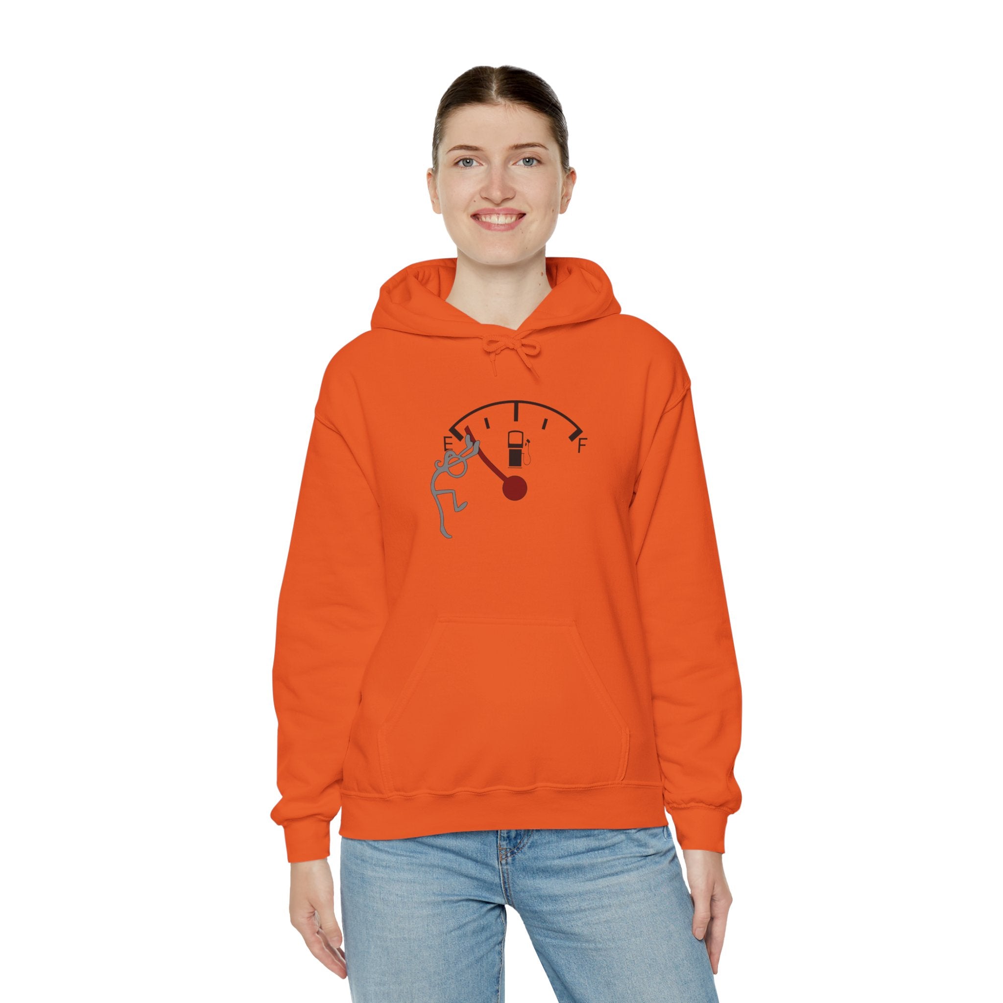 Fuel Gauge Graphic Hoodie, Unisex Sweatshirt for Gamers, Cozy Gift for Tech Lovers, Perfect for Casual Wear, Comfy Everyday Hoodie