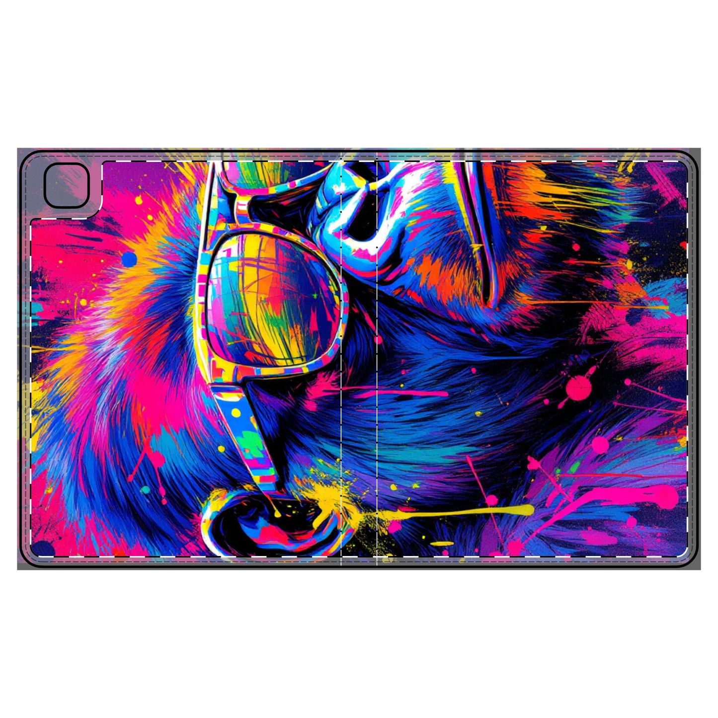 Colorful Gorilla Tablet Folio Case - Funky Protective Cover for Tech Enthusiasts