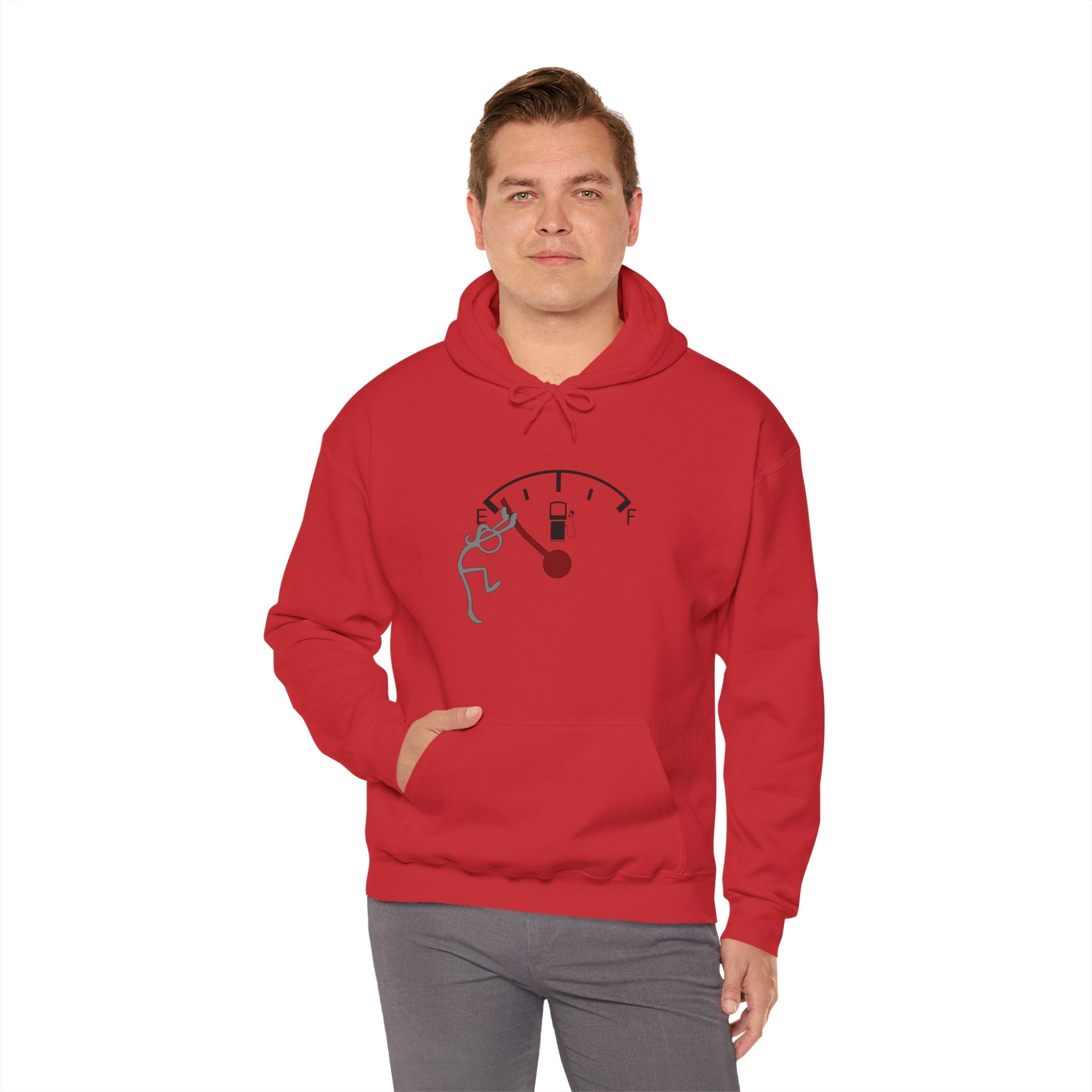 Fuel Gauge Graphic Hoodie, Unisex Sweatshirt for Gamers, Cozy Gift for Tech Lovers, Perfect for Casual Wear, Comfy Everyday Hoodie