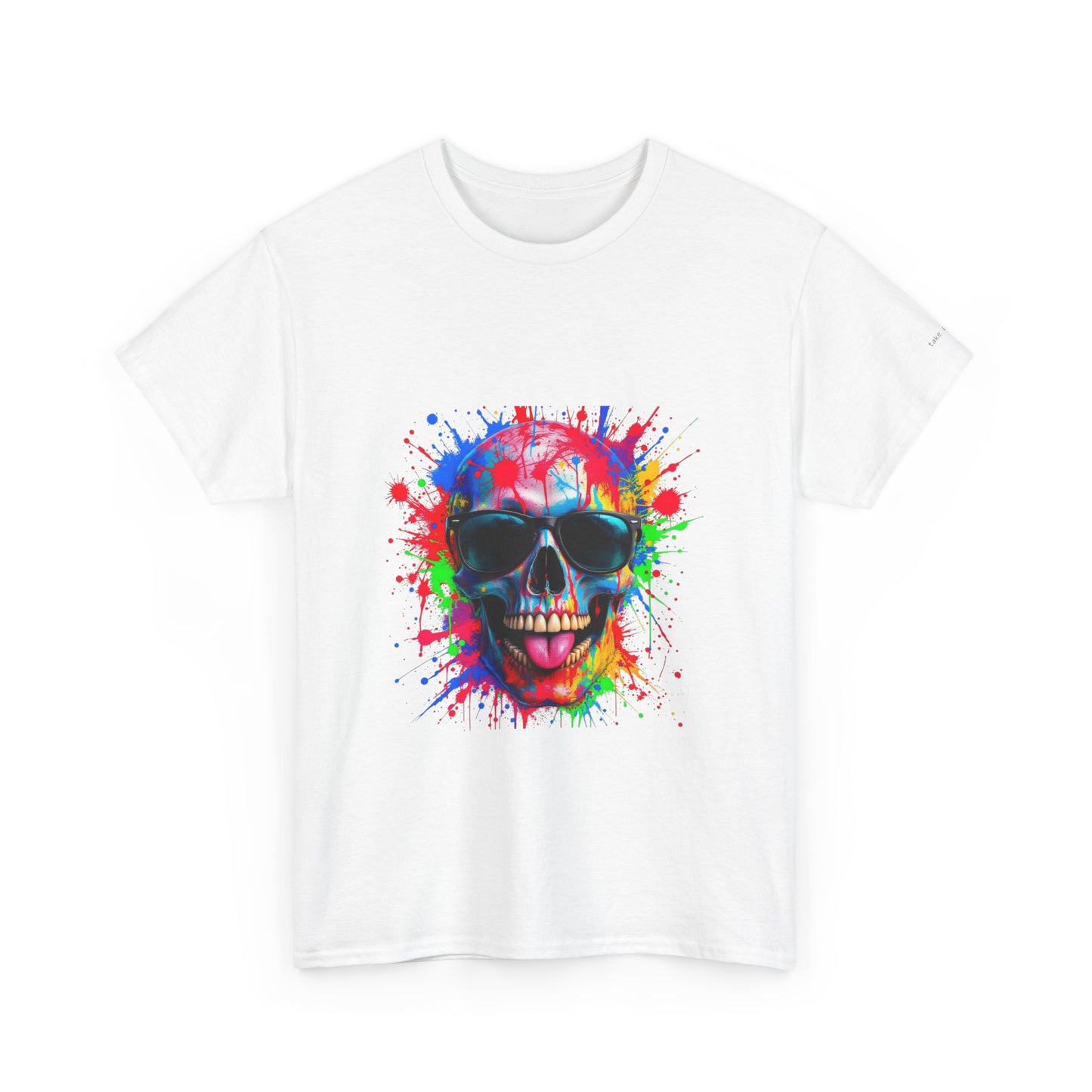 Vibrant Skull Graphic Unisex Heavy Cotton Tee