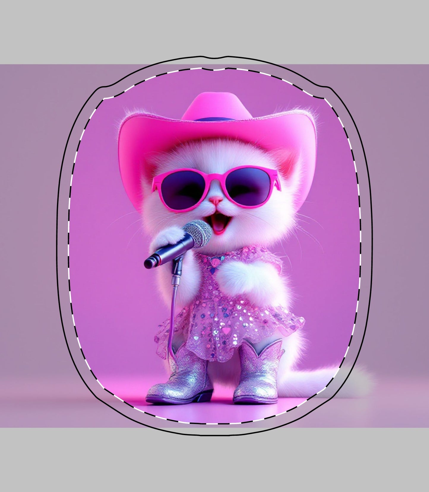 Cute Cat AirPod Max Case - Pink Glamour Design for Pet Lovers