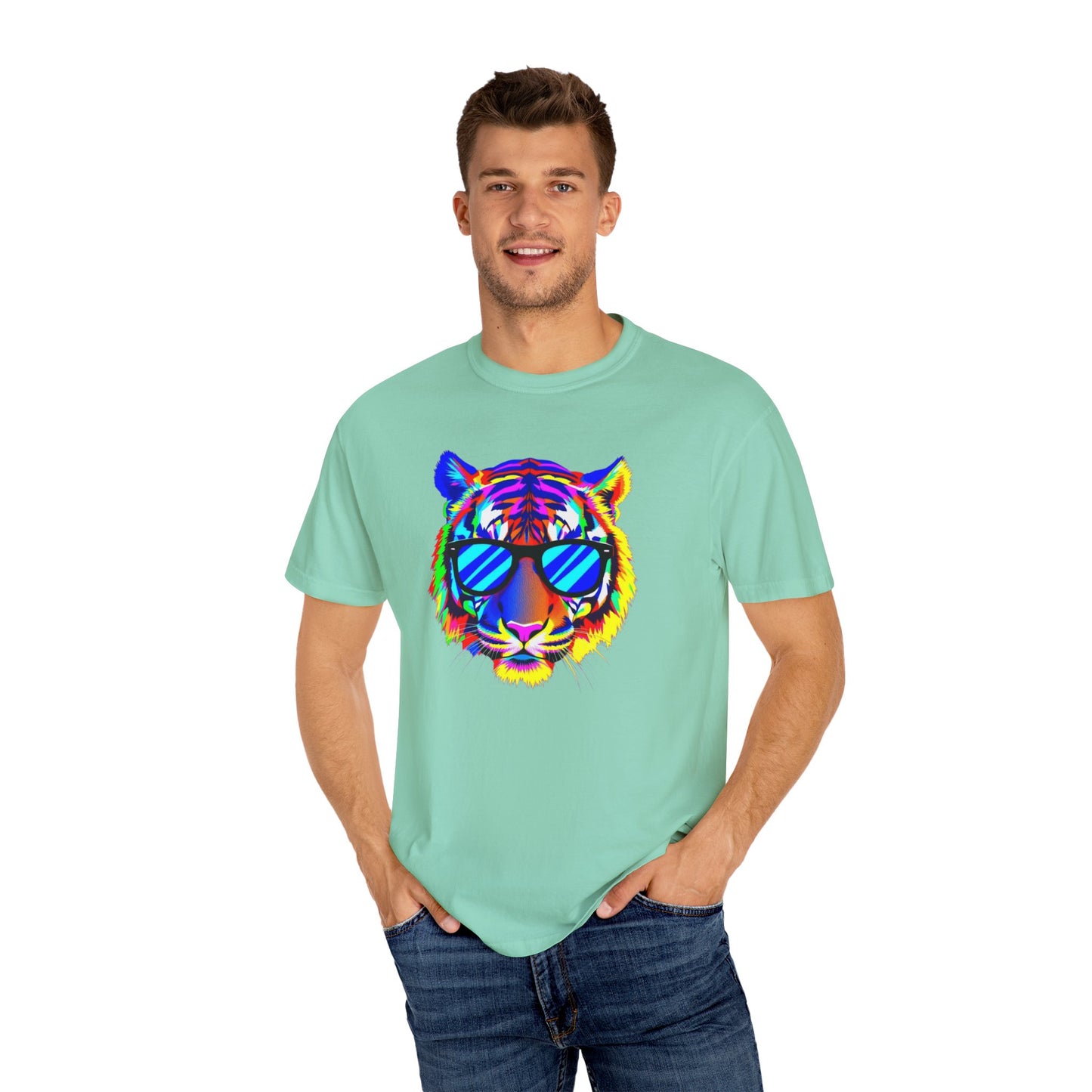 Vibrant Tiger Graphic T-Shirt - Unisex, Cool & Colorful Design