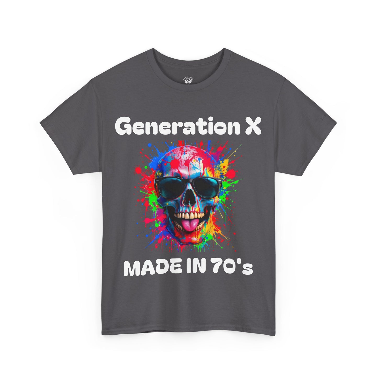 Vibrant Skull Graphic Unisex Heavy Cotton Tee