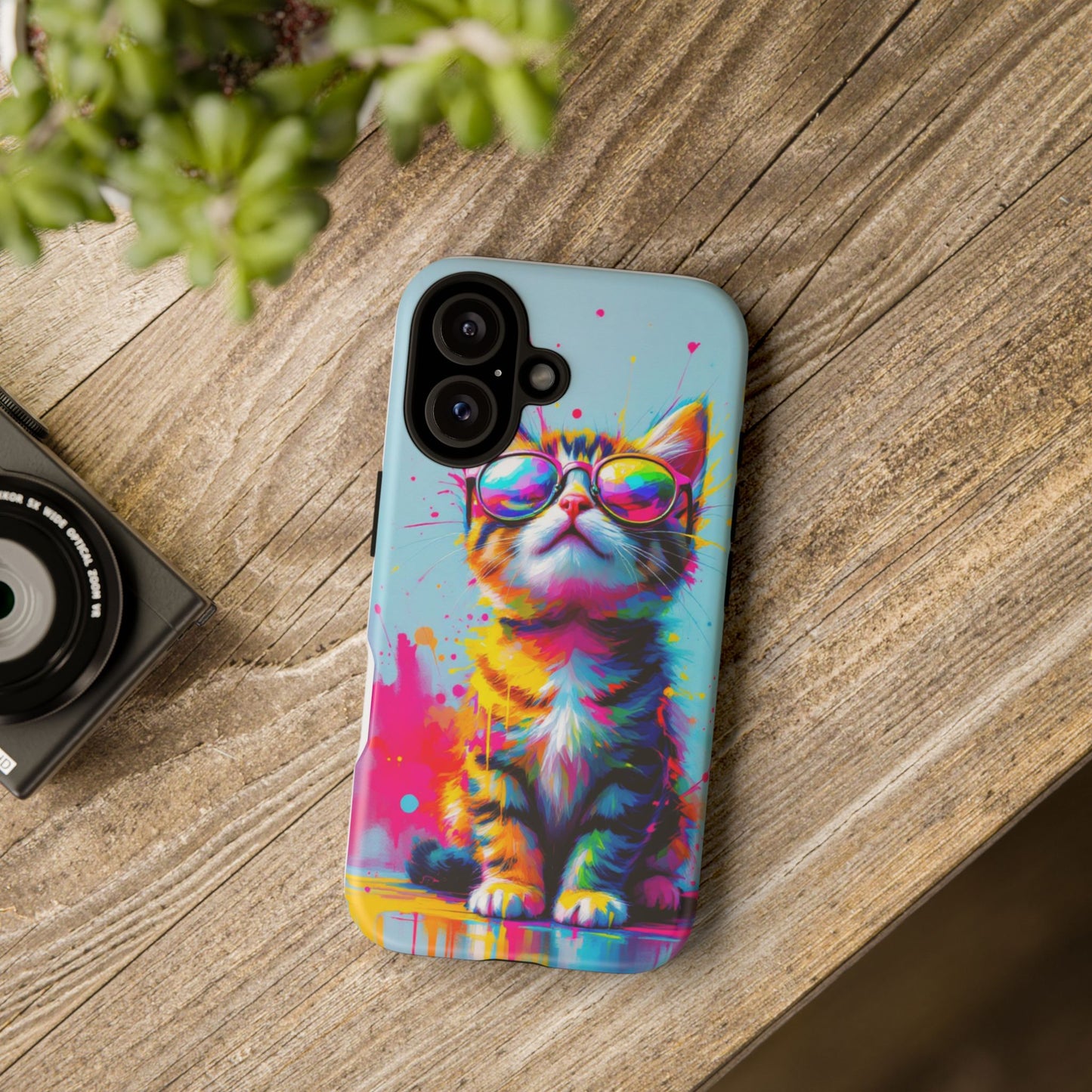 Colorful Cat Phone Case - Tough Cases for Cat Lovers