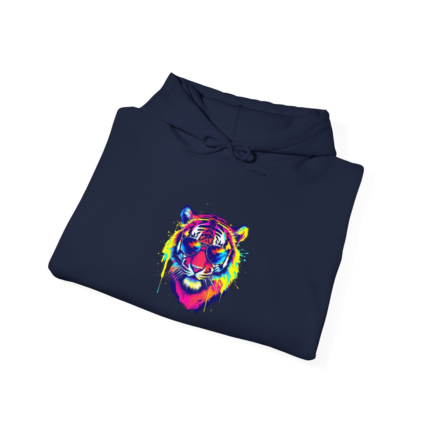 Vibrant Tiger Graphic Hoodie - Unisex Heavy Blend™ with 'STEALTH MODE' Design