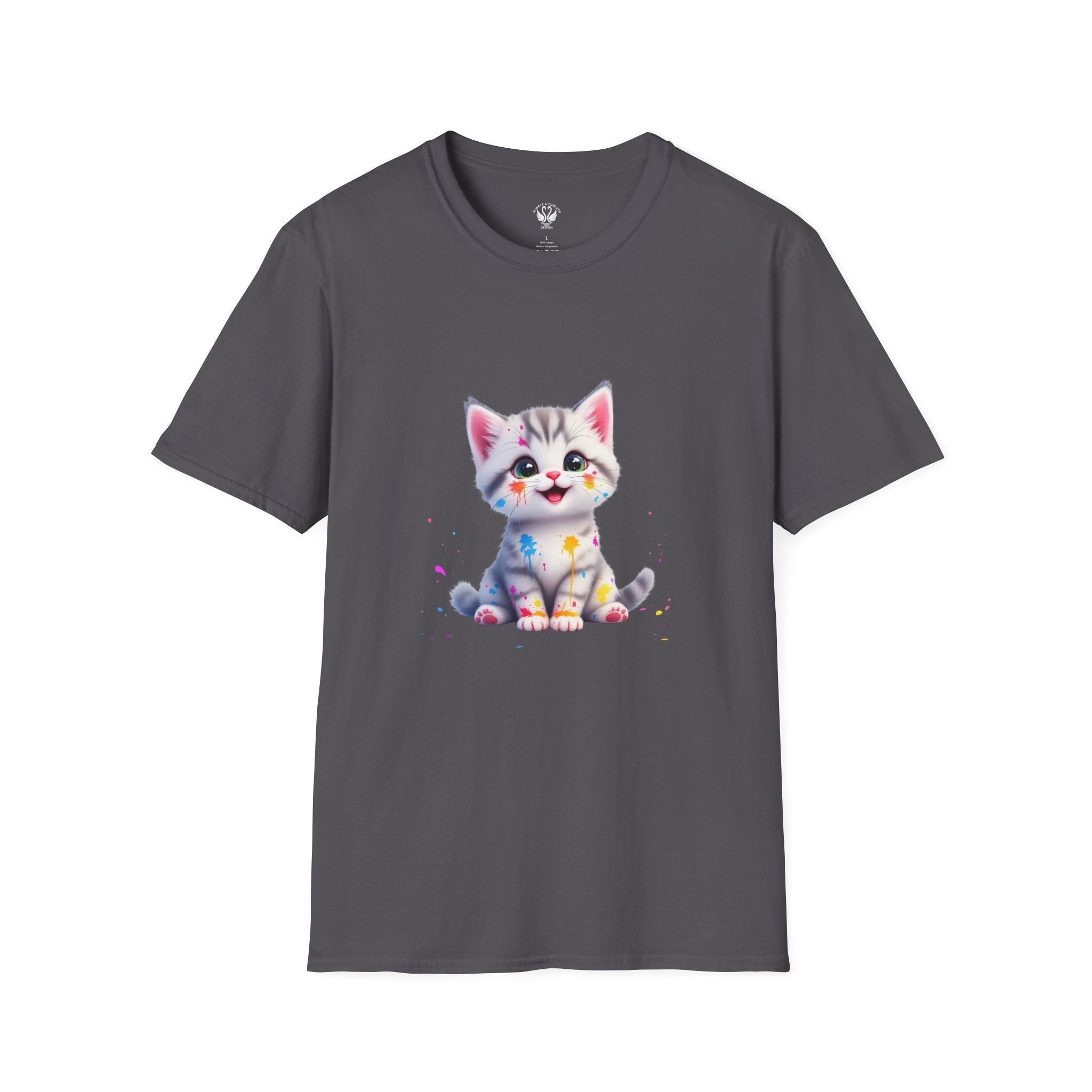 Cute Kitten Unisex Softstyle T-Shirt | Adorable Cat Tee for Animal Lovers, Gift for Birthdays, Pet Lovers, Fun Fashion, Everyday Wear