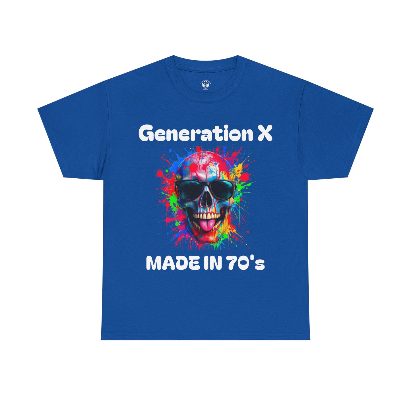 Vibrant Skull Graphic Unisex Heavy Cotton Tee