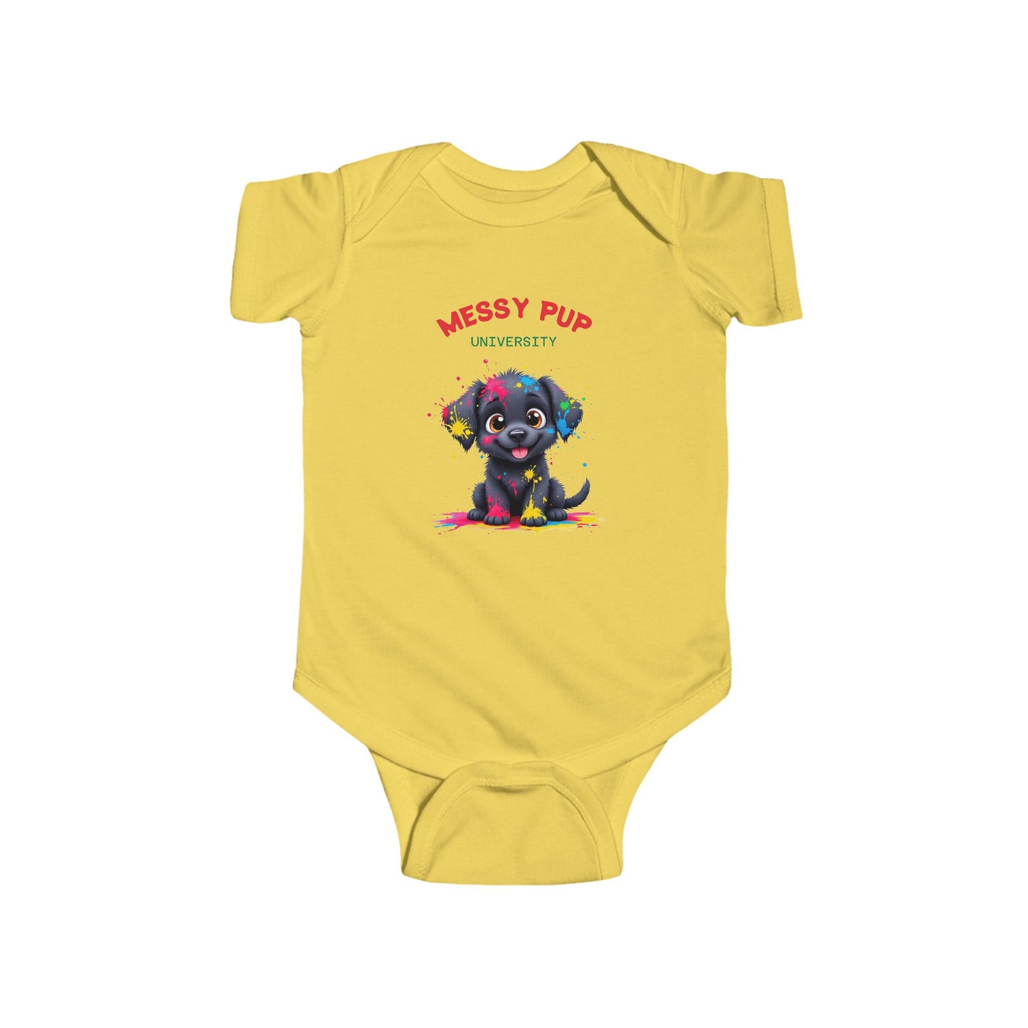 Messy Puppy University Infant Bodysuit - Cute & Playful Baby Apparel