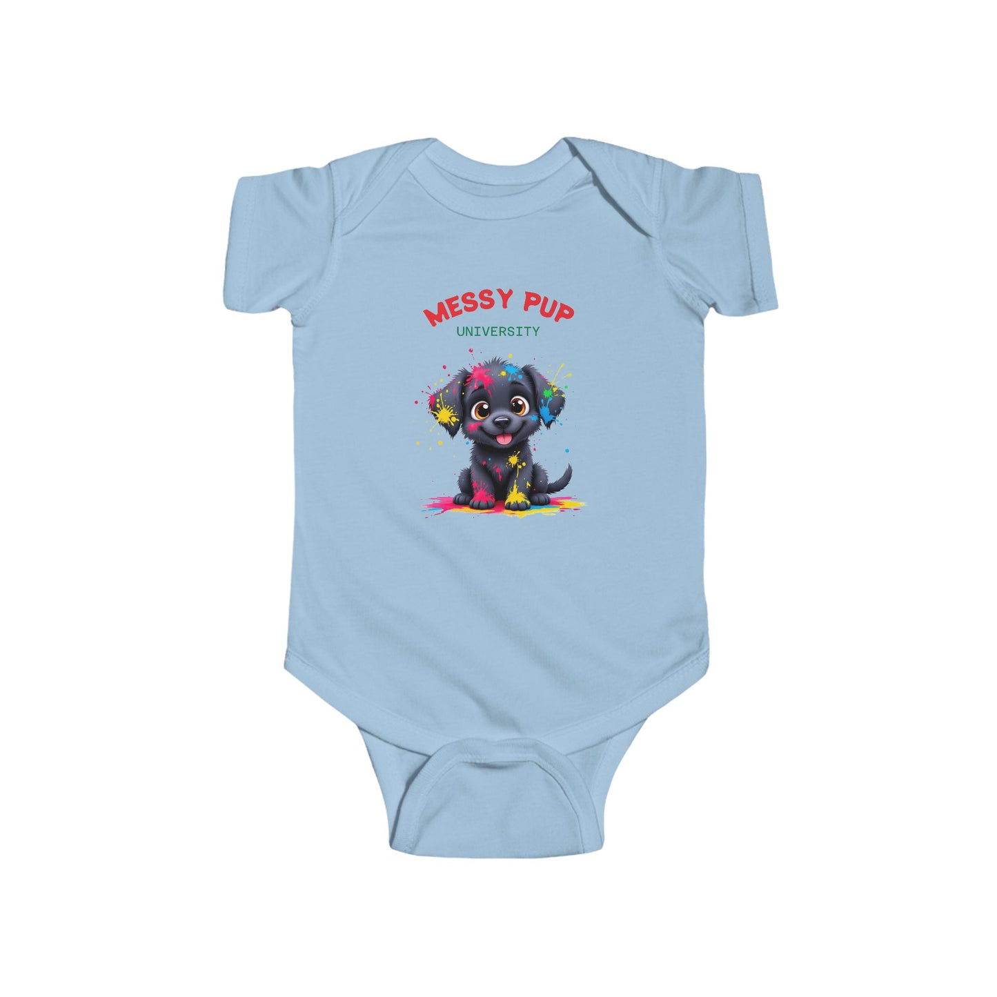 Messy Puppy University Infant Bodysuit - Cute & Playful Baby Apparel