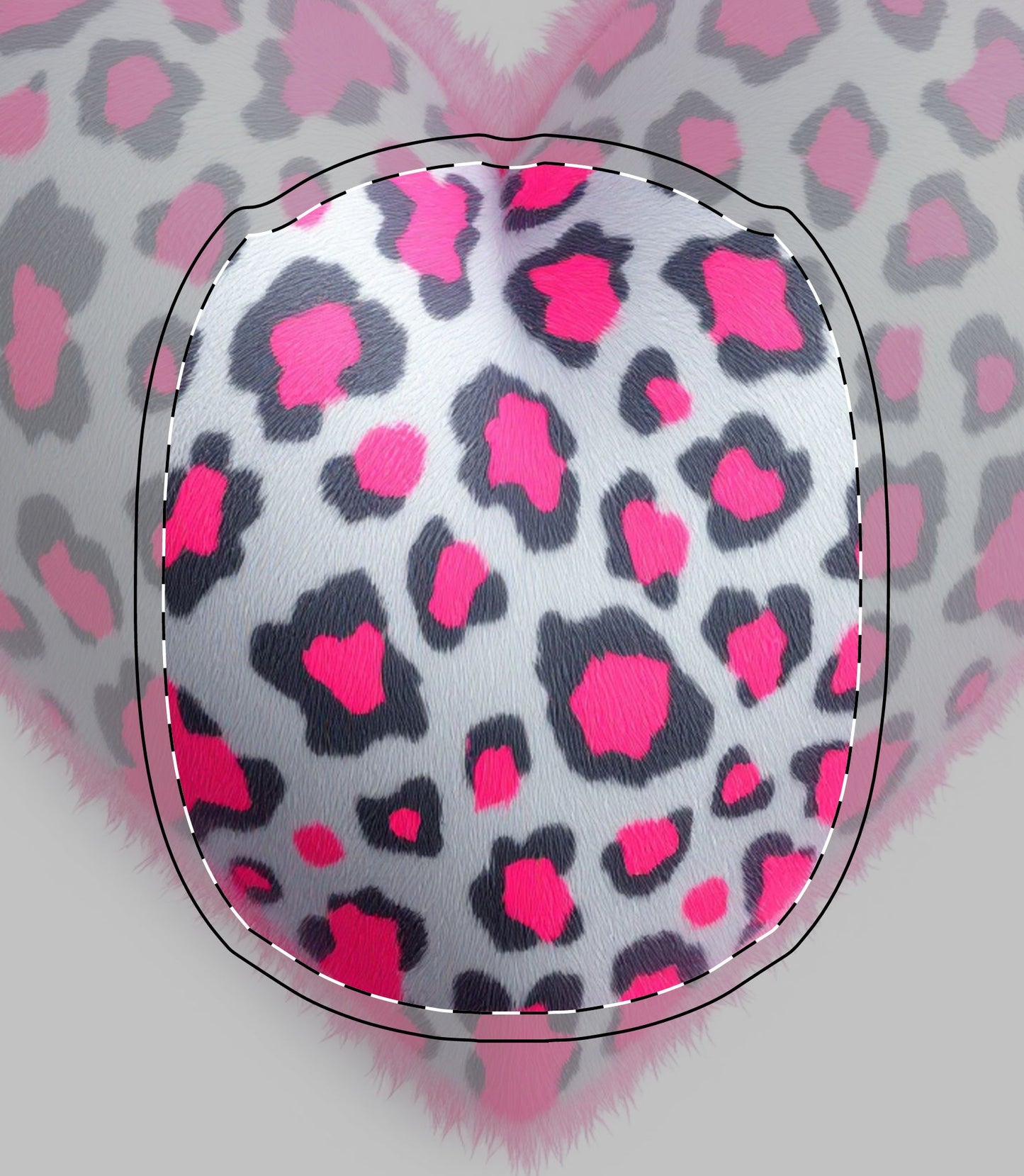 Stylish Leopard Print AirPod Max Case - Pink and Gray Cheetah Design